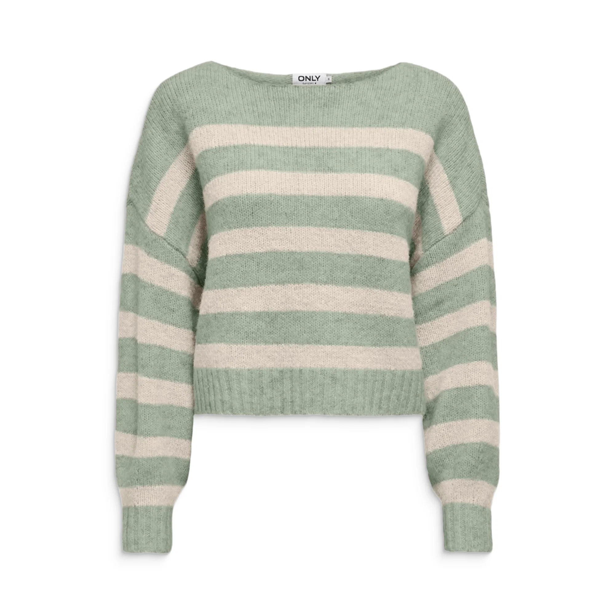 Only Aya Life L/S Boatneck CC Knit Desert Sage - Image 3