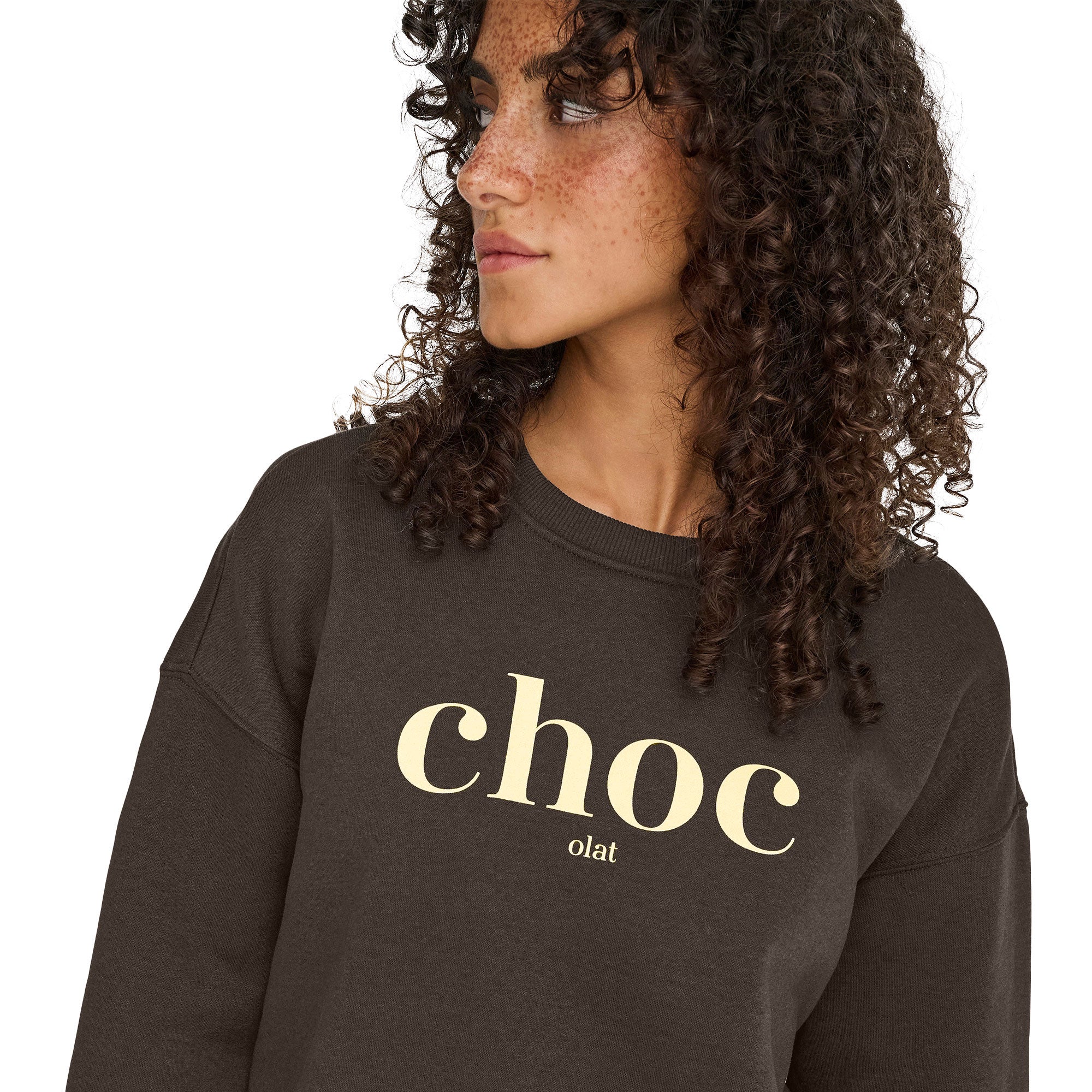 Only Best L/S Print Crew Neck Sweat Chocolate Torte - Image 3