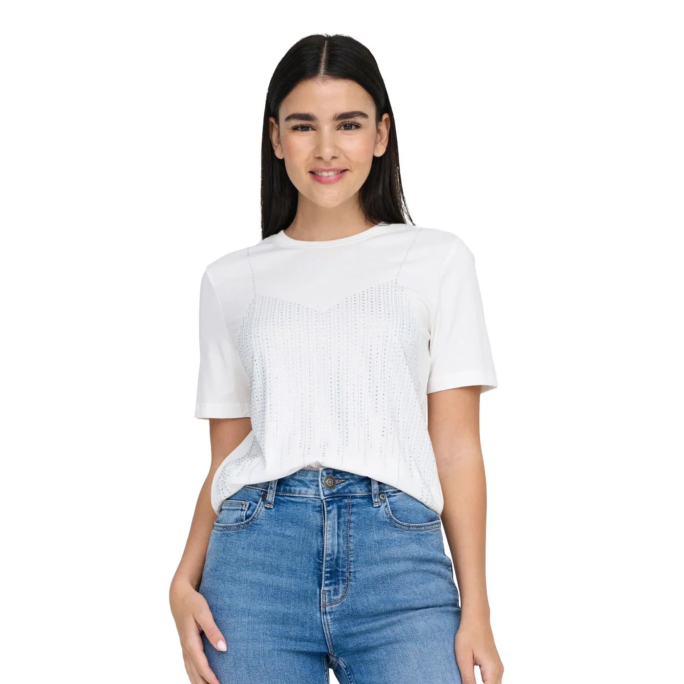 Only Billie Life S/S Top Cloud Dancer