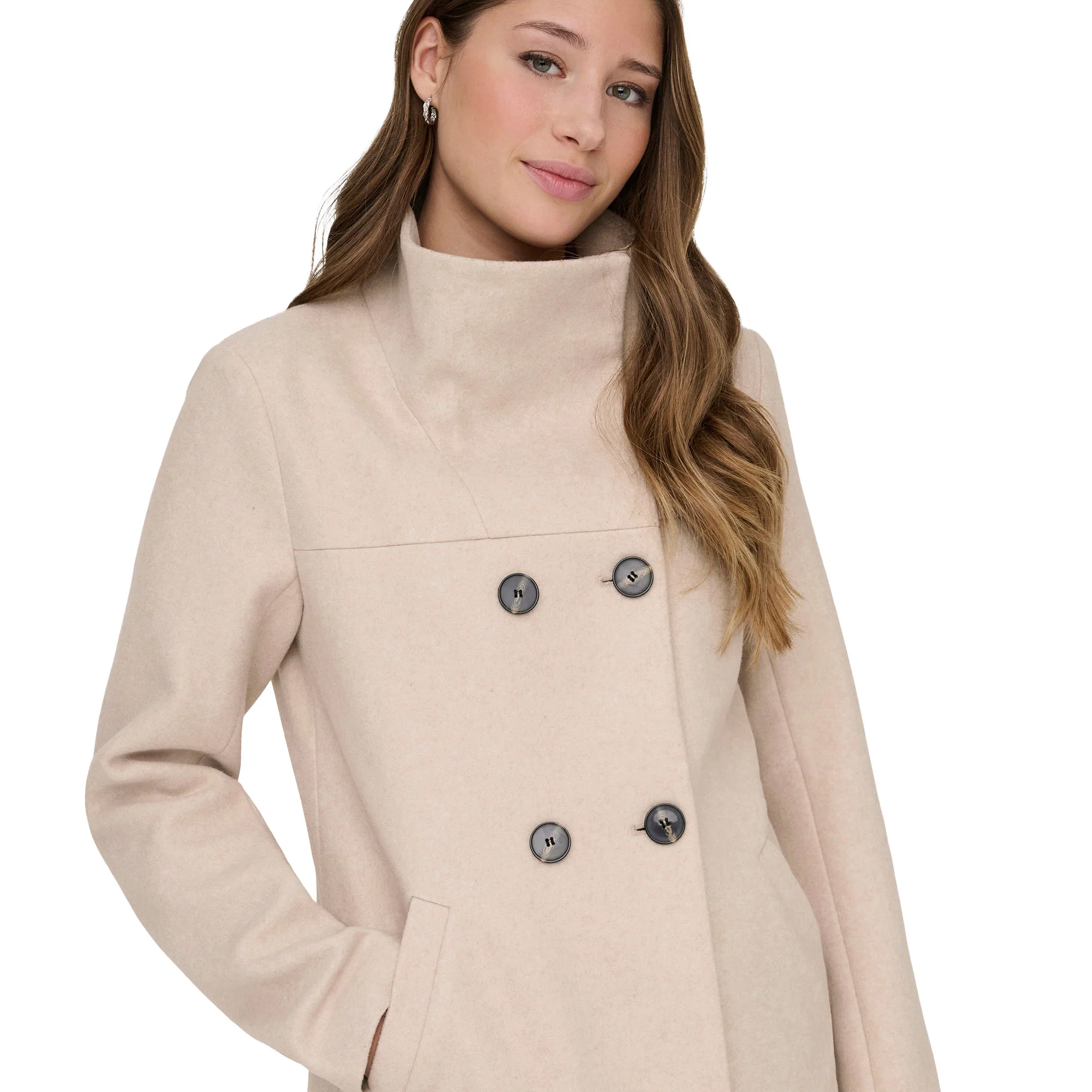 Only Blake Life DB Coat BF Simply Taupe - Image 3