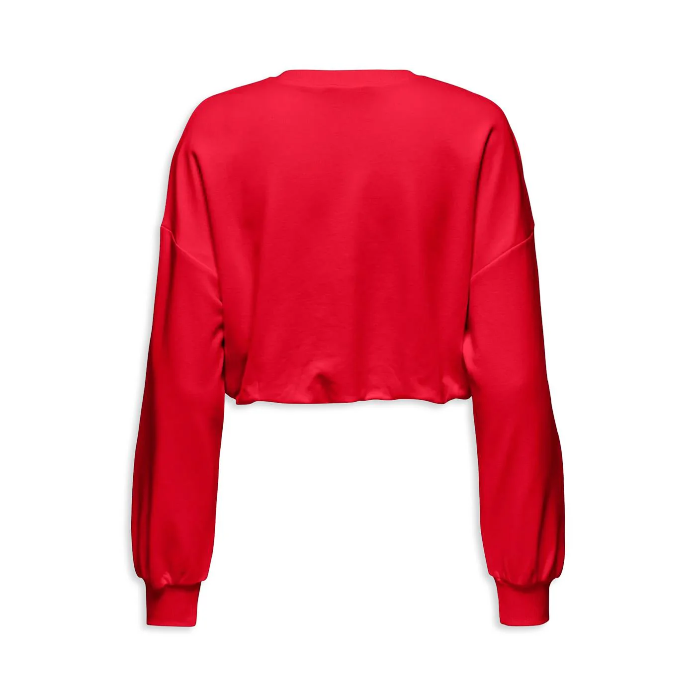 Only Bolette L/S Short O-Neck UB OY Sweat True Red - Image 2