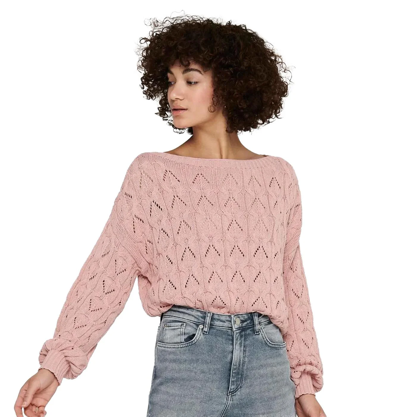 Only Brynn Life Structure L/S Pullover Knit Adobe Rose