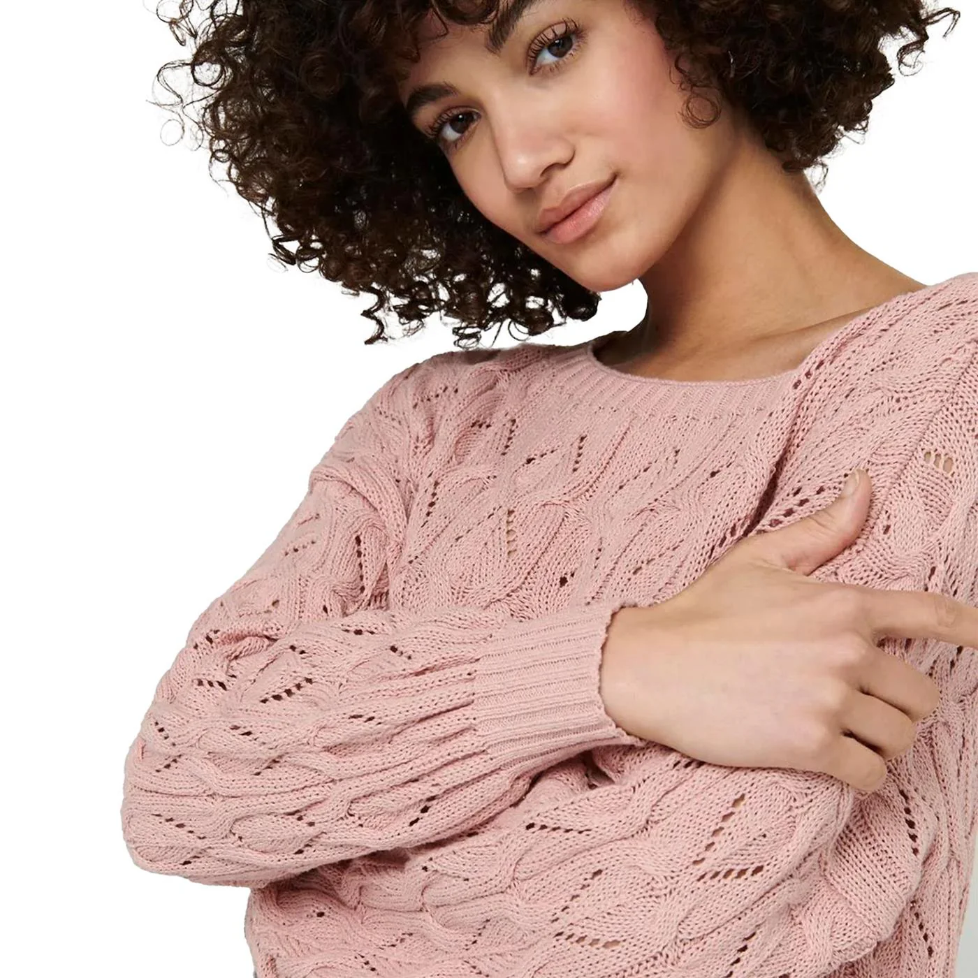 Only Brynn Life Structure L/S Pullover Knit Adobe Rose - Image 3