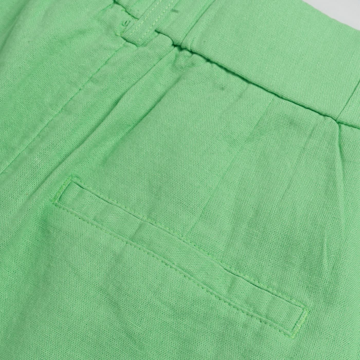 Only Caro HW Long Linen Blend Shorts Summer Green - Image 4