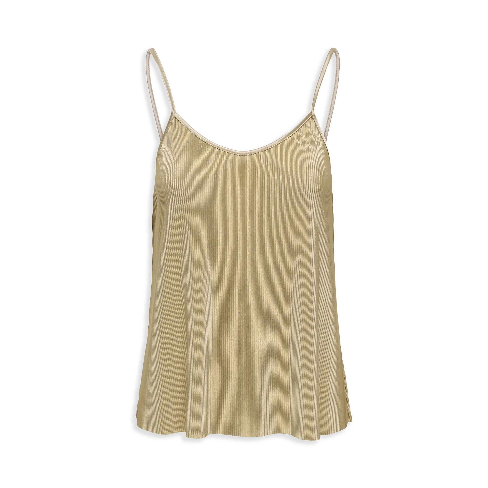 Only Claudia Plisse Singlet Antique Gold