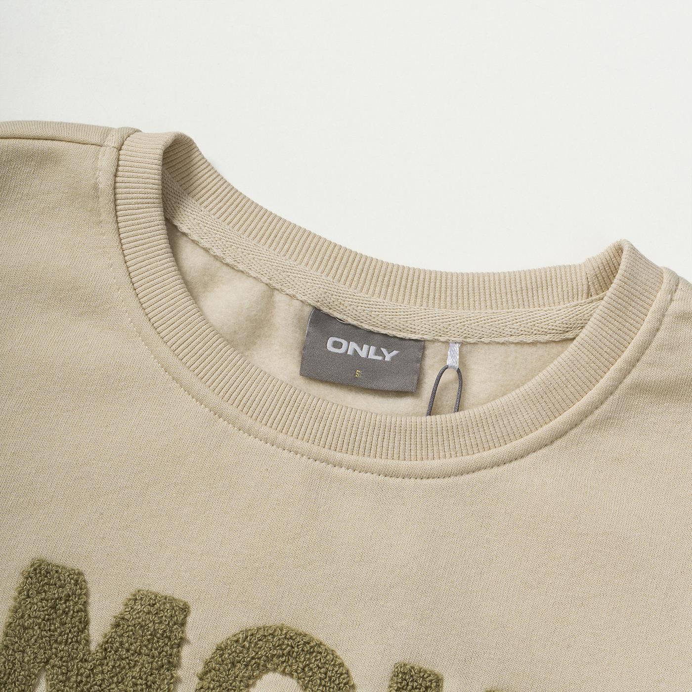 Only Clotilde L/S O-Neck CS Sweat Birch - Image 3
