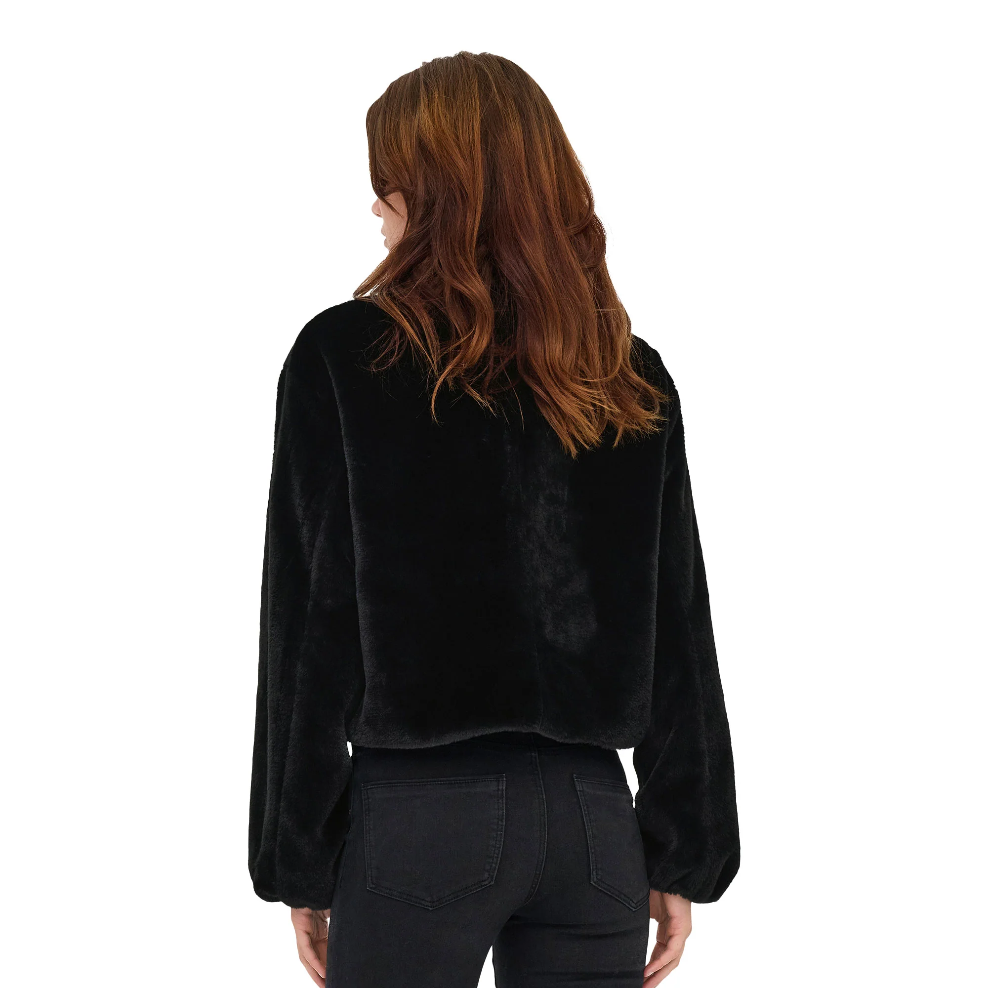 Only Dana Life Faux Fur Jacket Black - Image 2