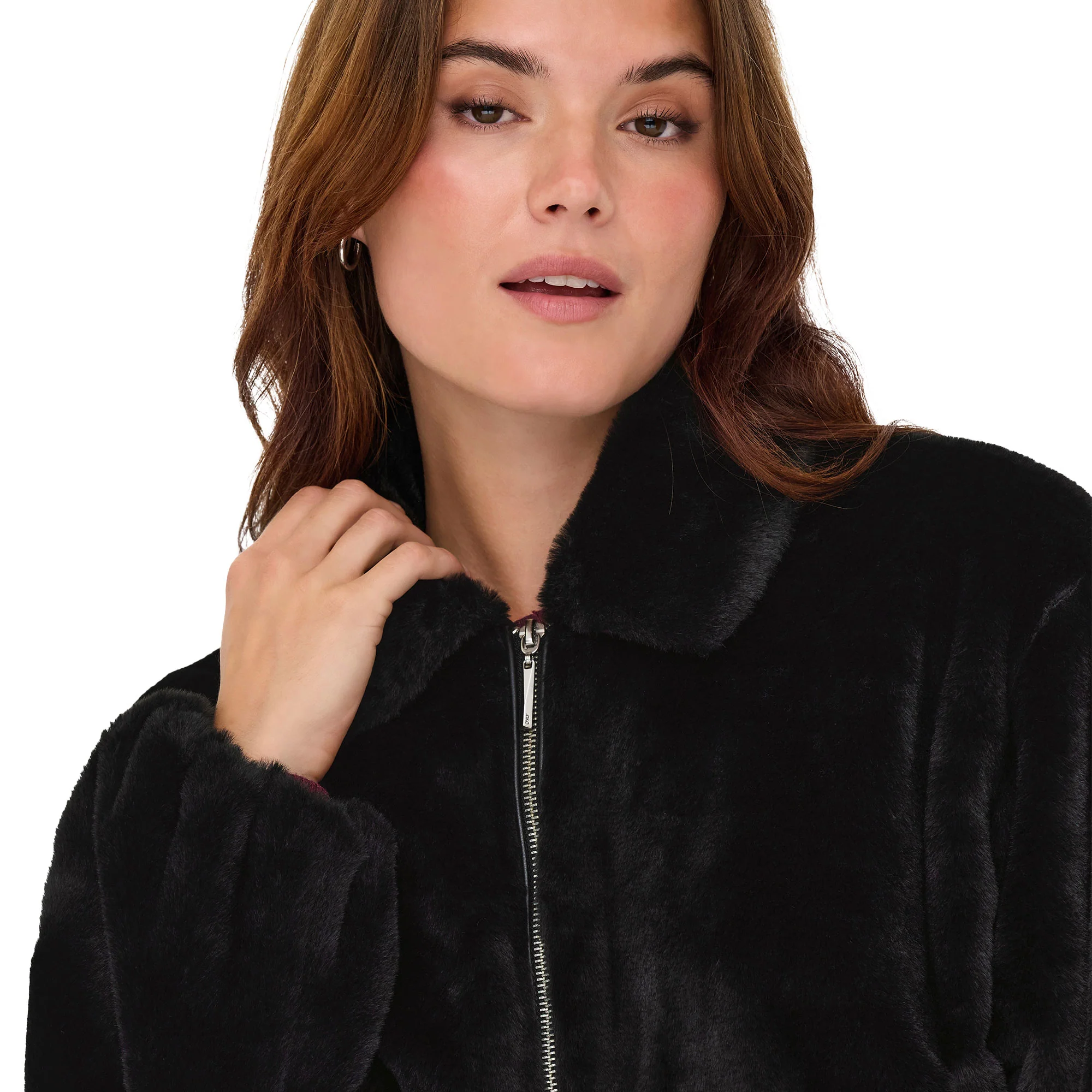 Only Dana Life Faux Fur Jacket Black - Image 3