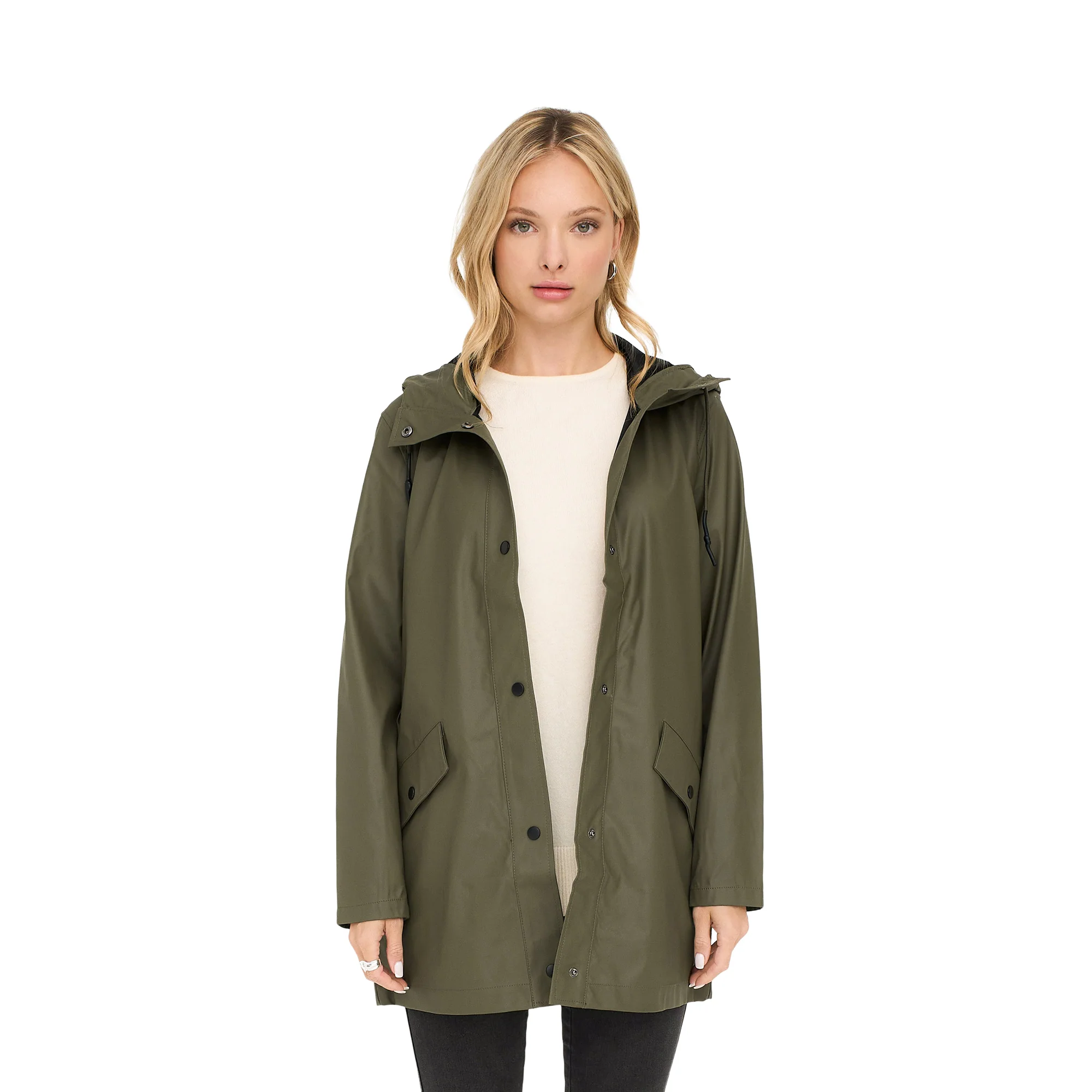 Only Elisa Short Fry Raincoat Kalamata