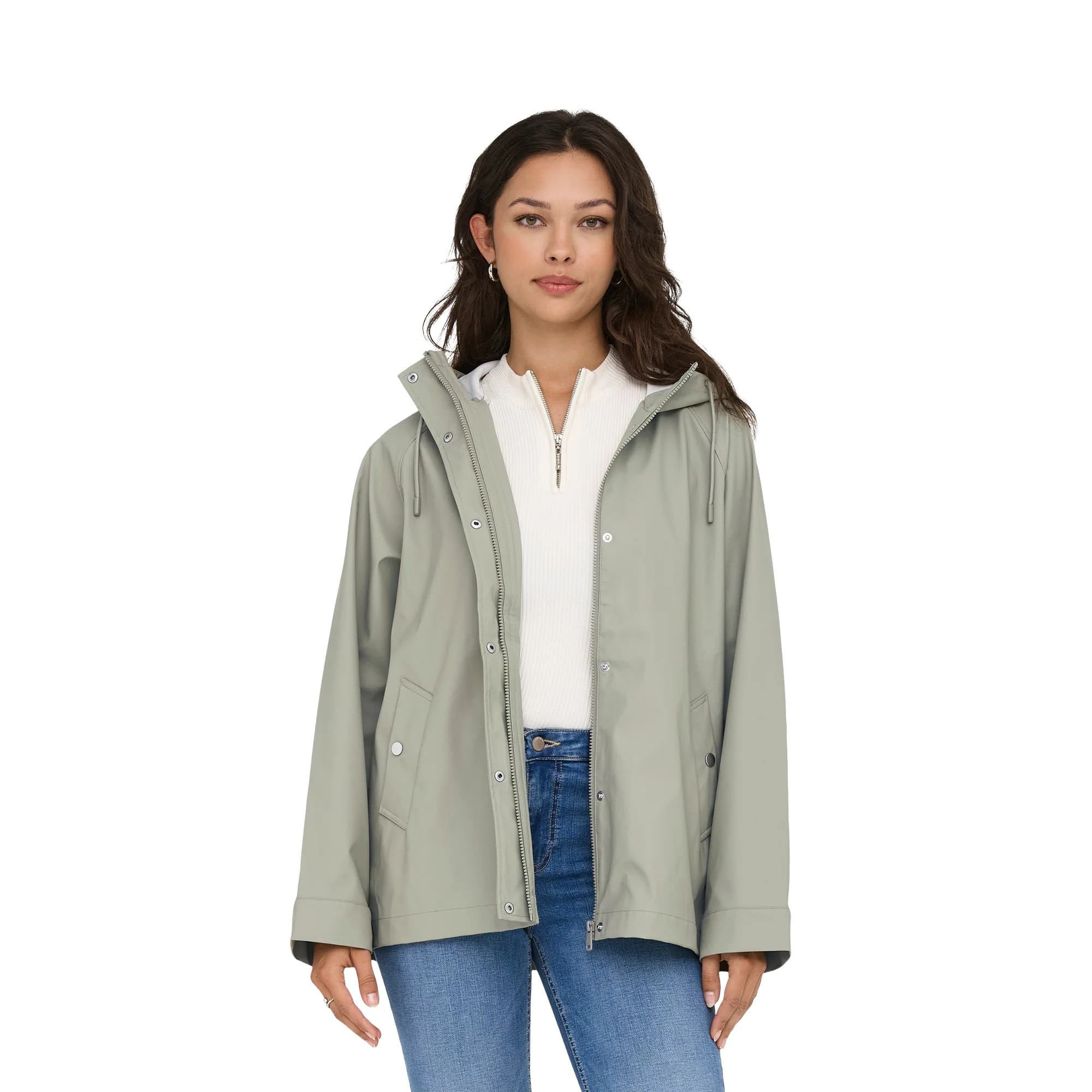 Only Elisa Short Raincoat Laurel Oak