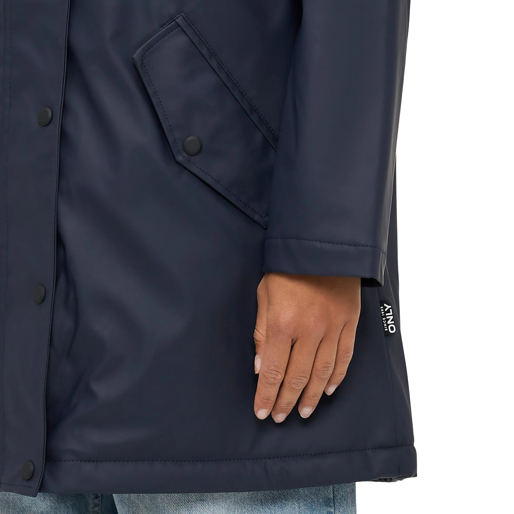 Only Elisa Short Raincoat Night Sky - Image 4