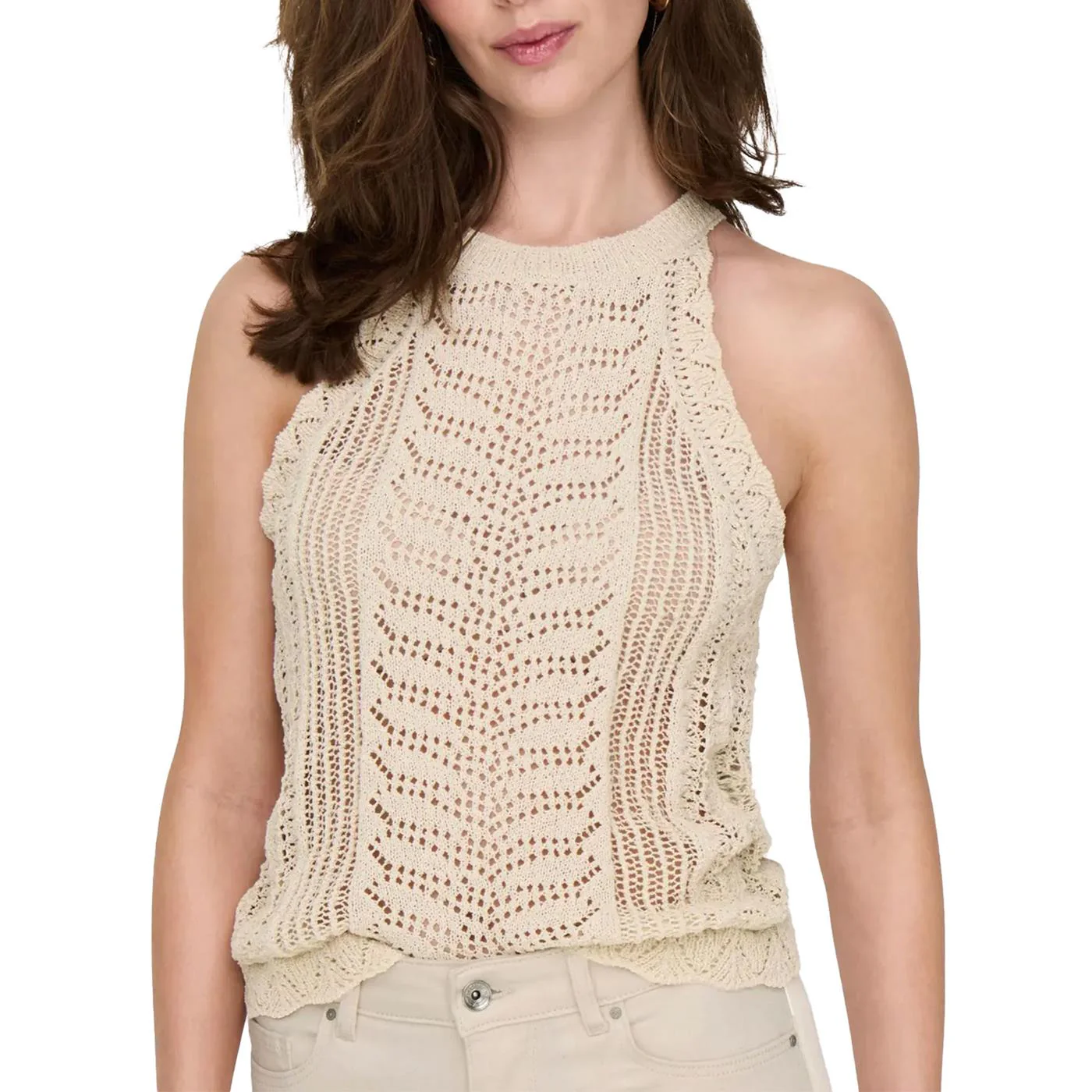 Only Erin Life SL Top Knit Birch - Image 2