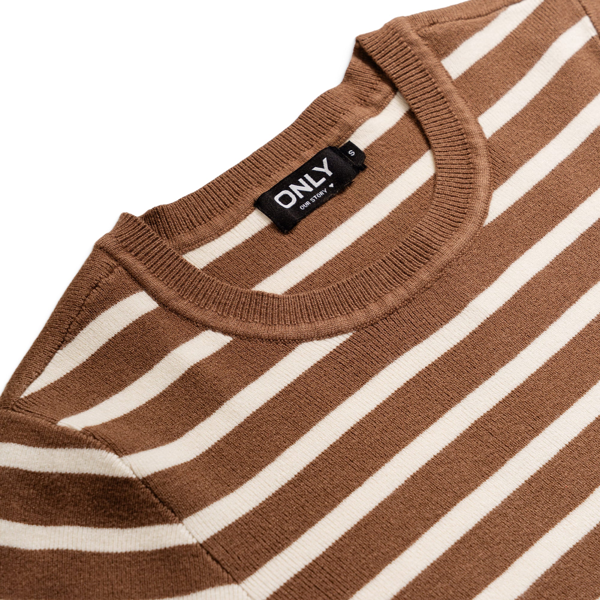 Only Fie 2/4 Pullover CC Knit Cub/Cloud Dancer Stripes - Image 2