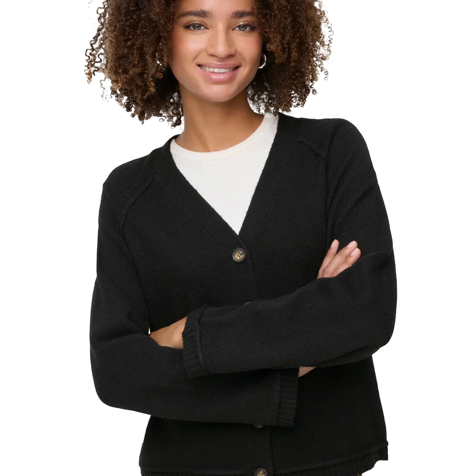 Only Hazel Life LS Cardigan BF Knit Black - Image 3