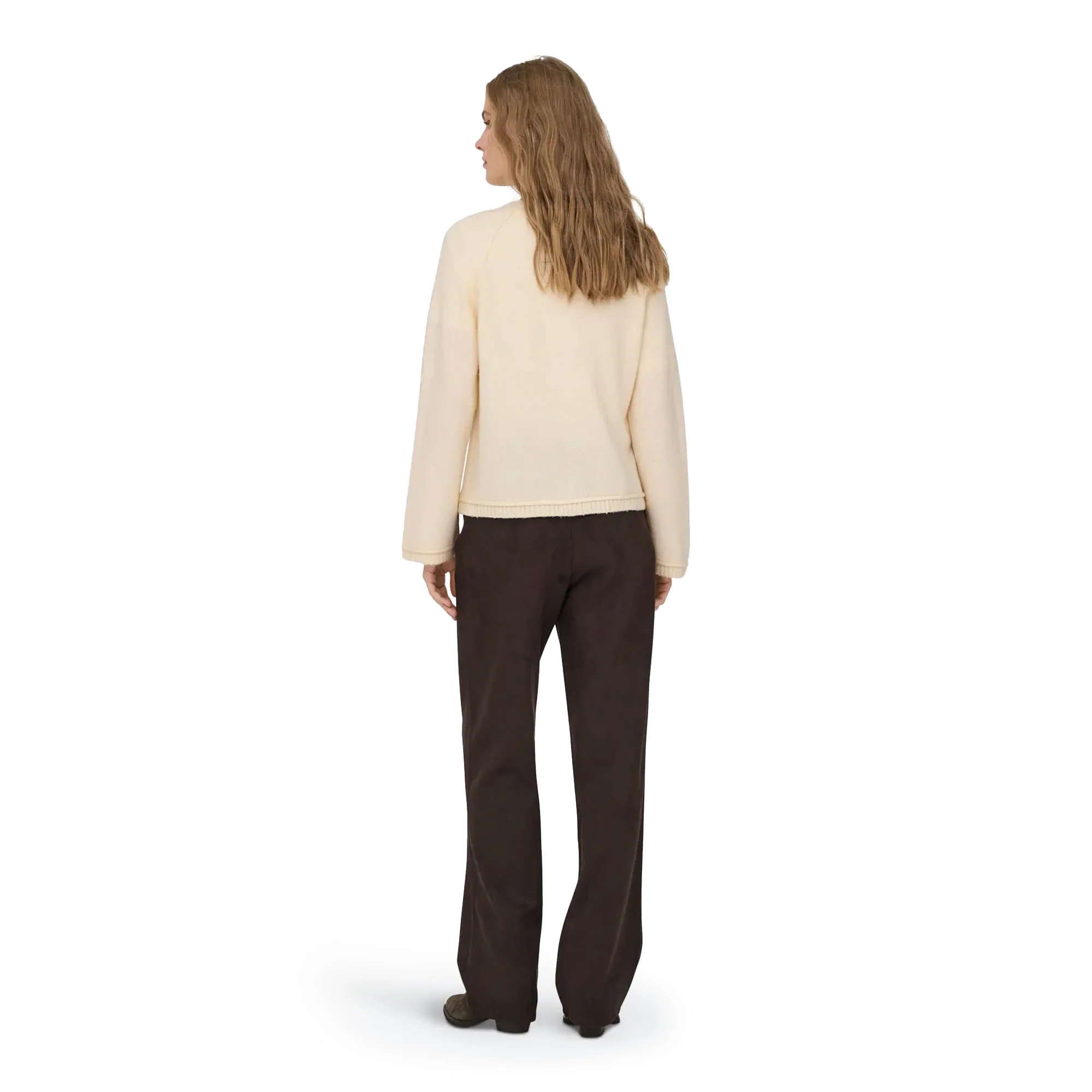 Only Hazel Life LS Cardigan BF Knit Whitecap Gray - Image 2