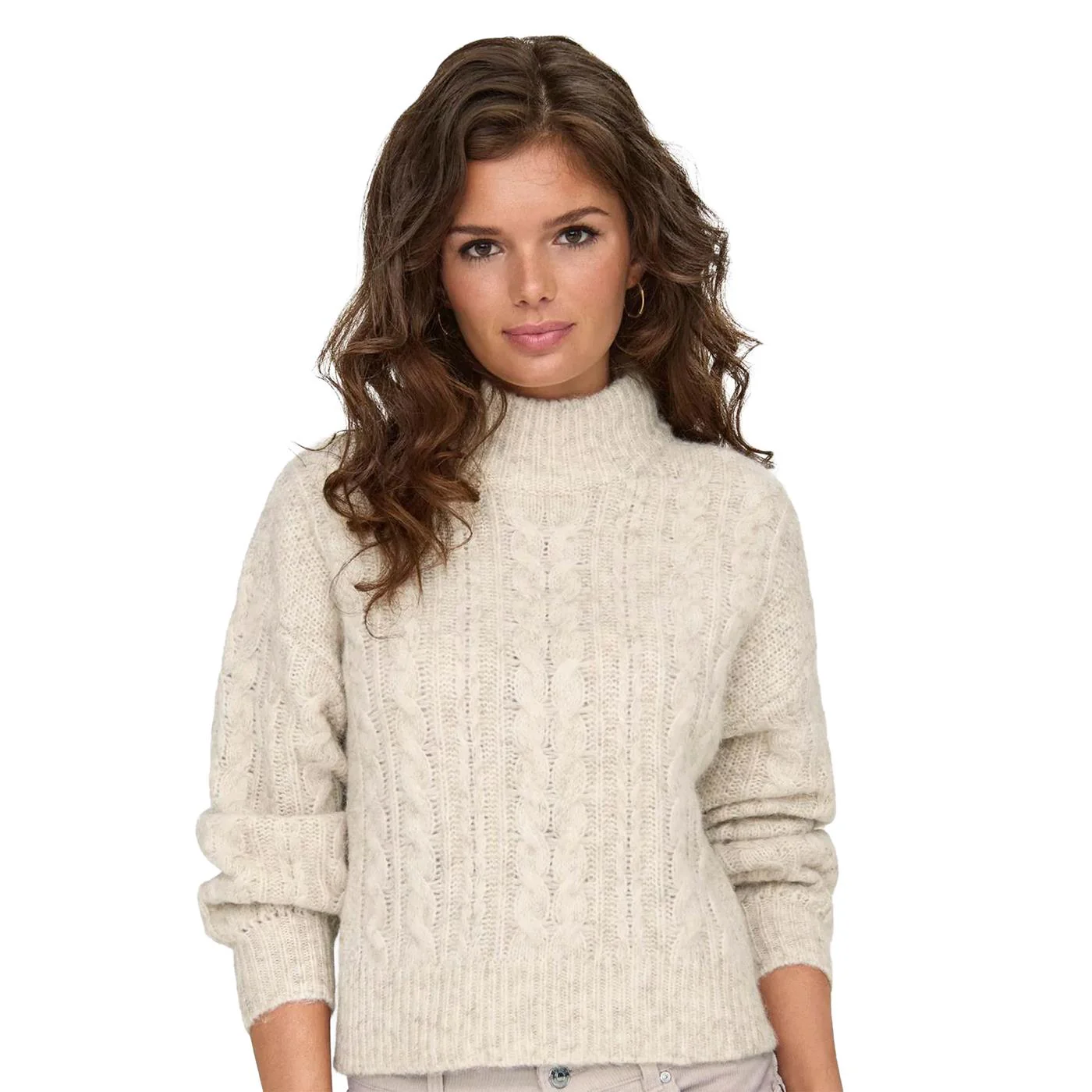 Only Ida Life LS High Neck Knit Birch - Image 3