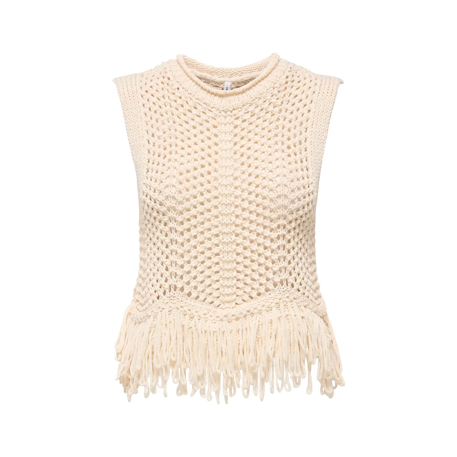 Only Kimmie Fringe Top Knit Birch - Image 3