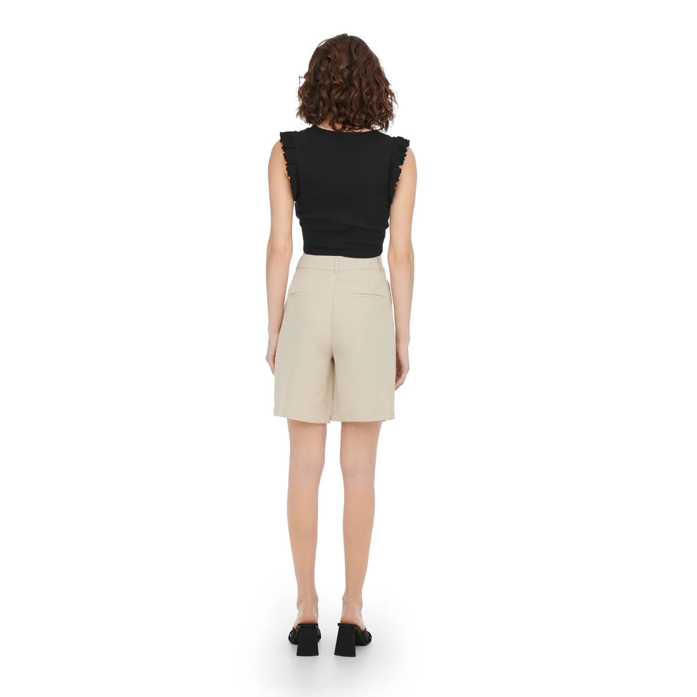 Only Laila Life S/L Ruching Top Black - Image 2