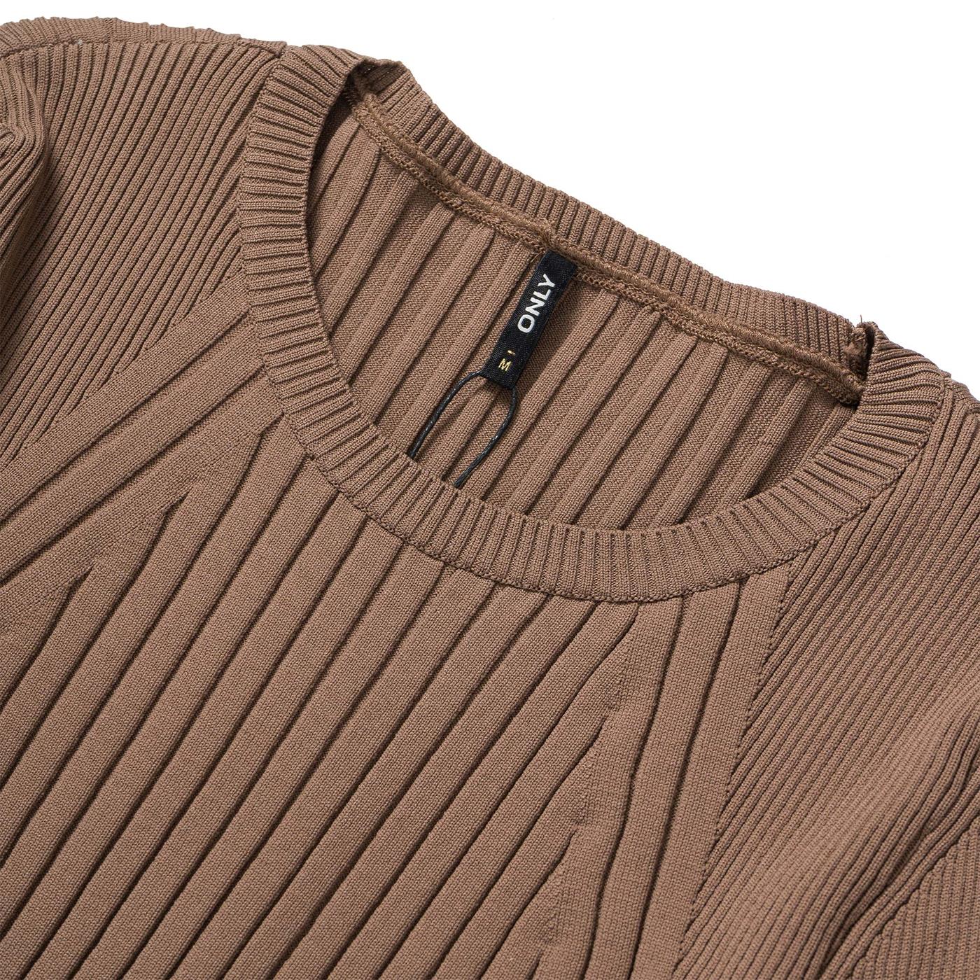 Only Linea L/S Pullover CC Knit Walnut - Image 2