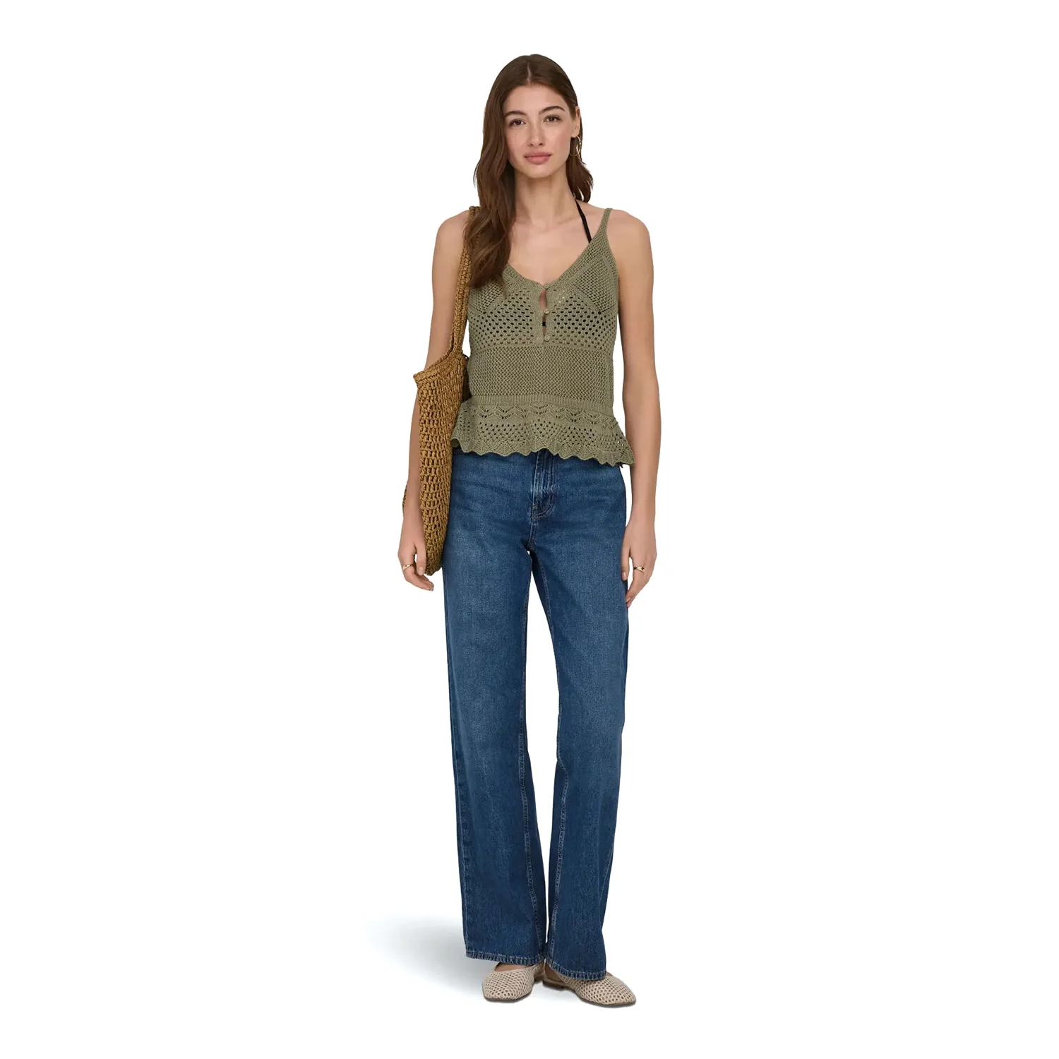 Only Lison SL Peplum Top Knit Mermaid - Image 3