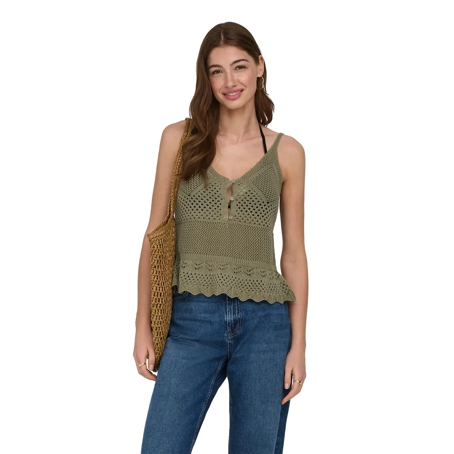 Only Lison SL Peplum Top Knit Mermaid - Image 4
