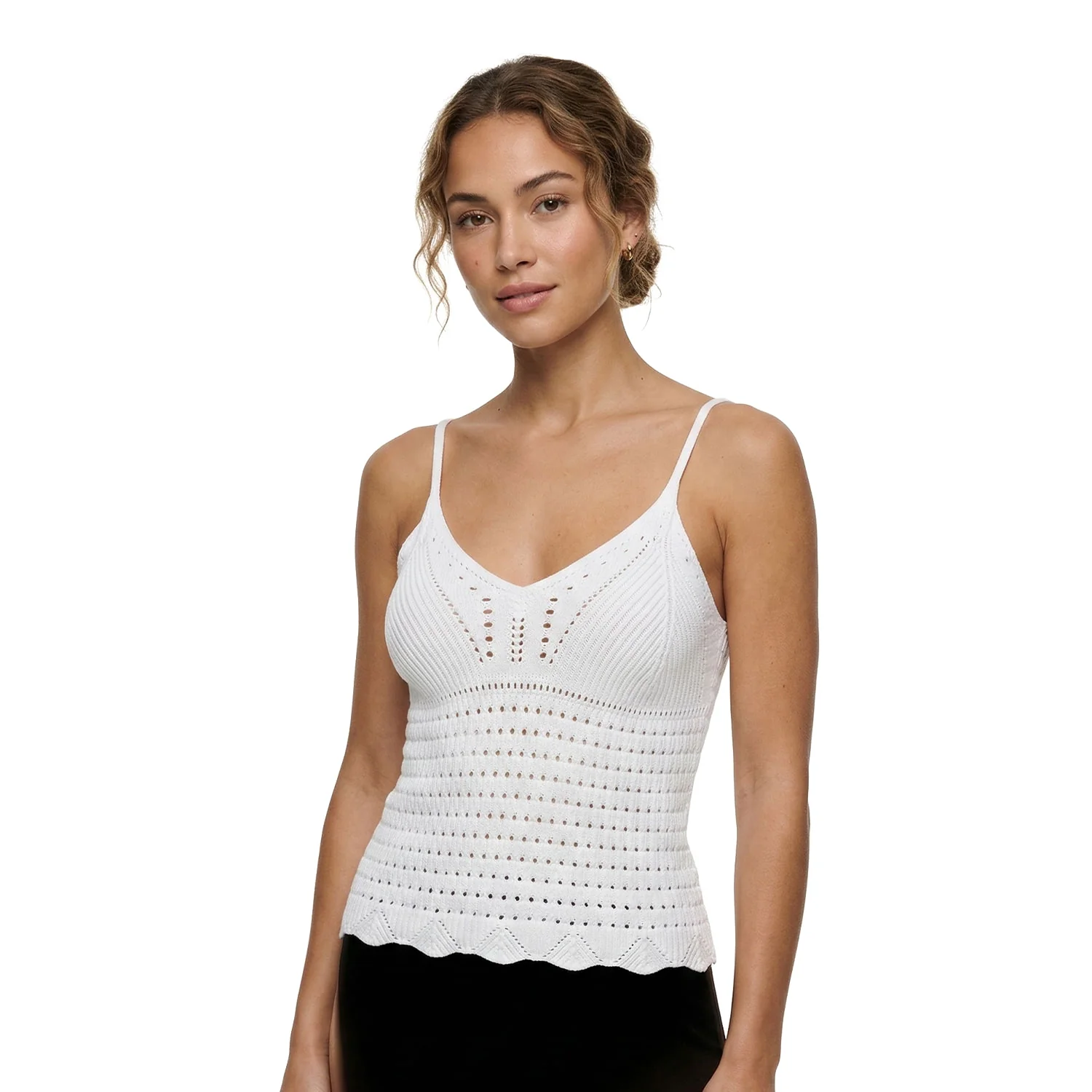 Only Lison SL Top Knit Bright White