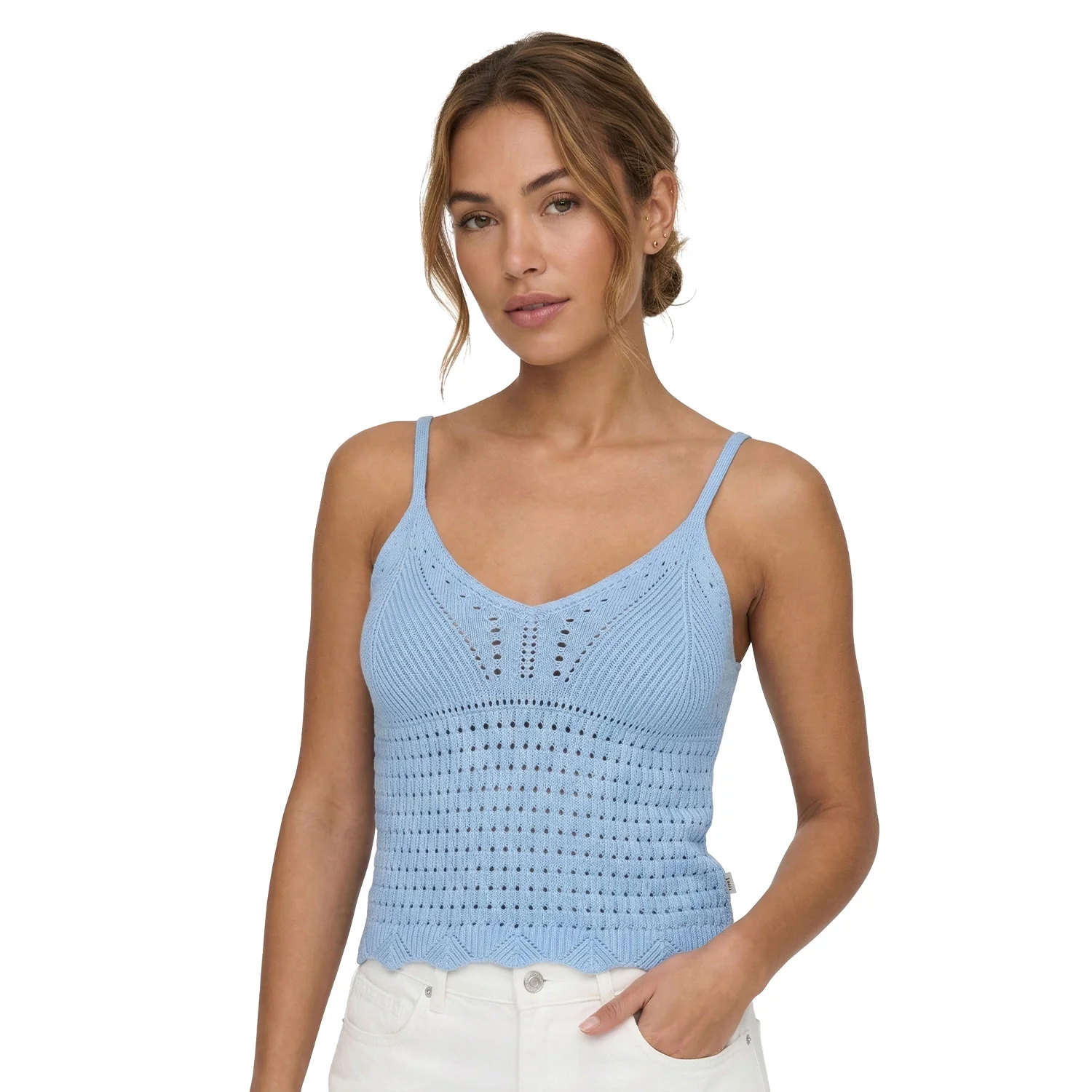 Only Lison SL Top Knit Cashmere Blue