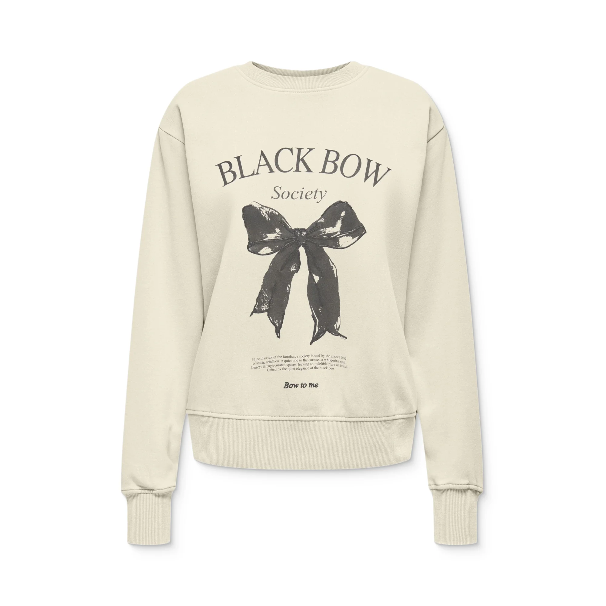 Only Lucinda Bow L/S O-Neck Box Sweat Babys Breath