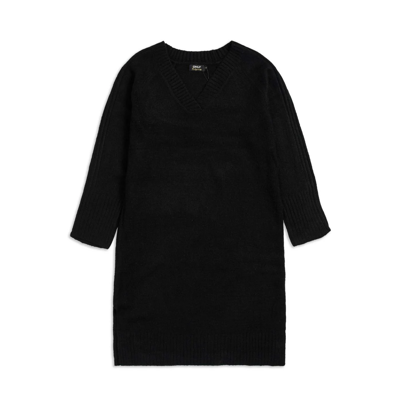 Only Macadamia L/S V-Neck Dress BF Knit Black