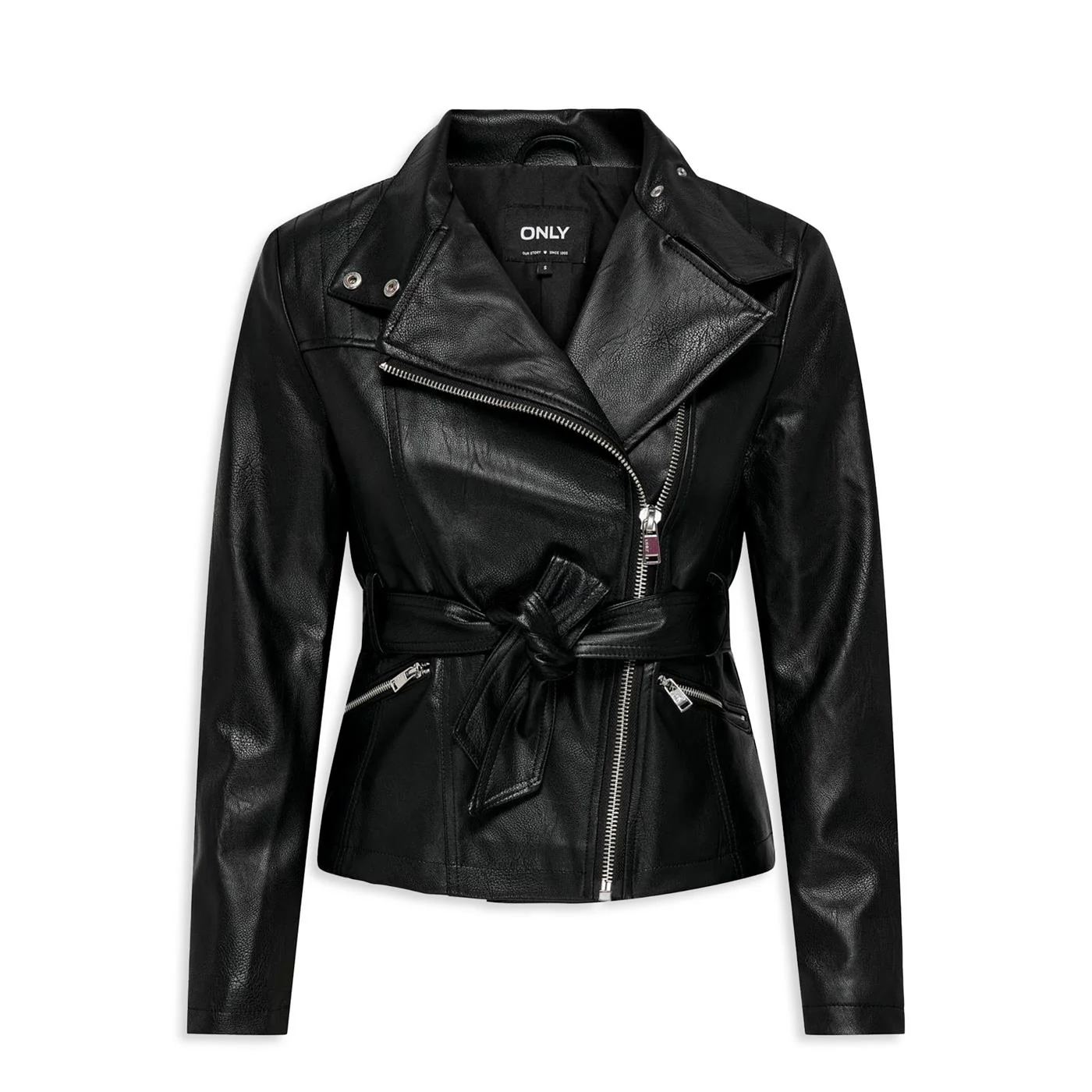 Only Manilla Faux Leather Biker Black