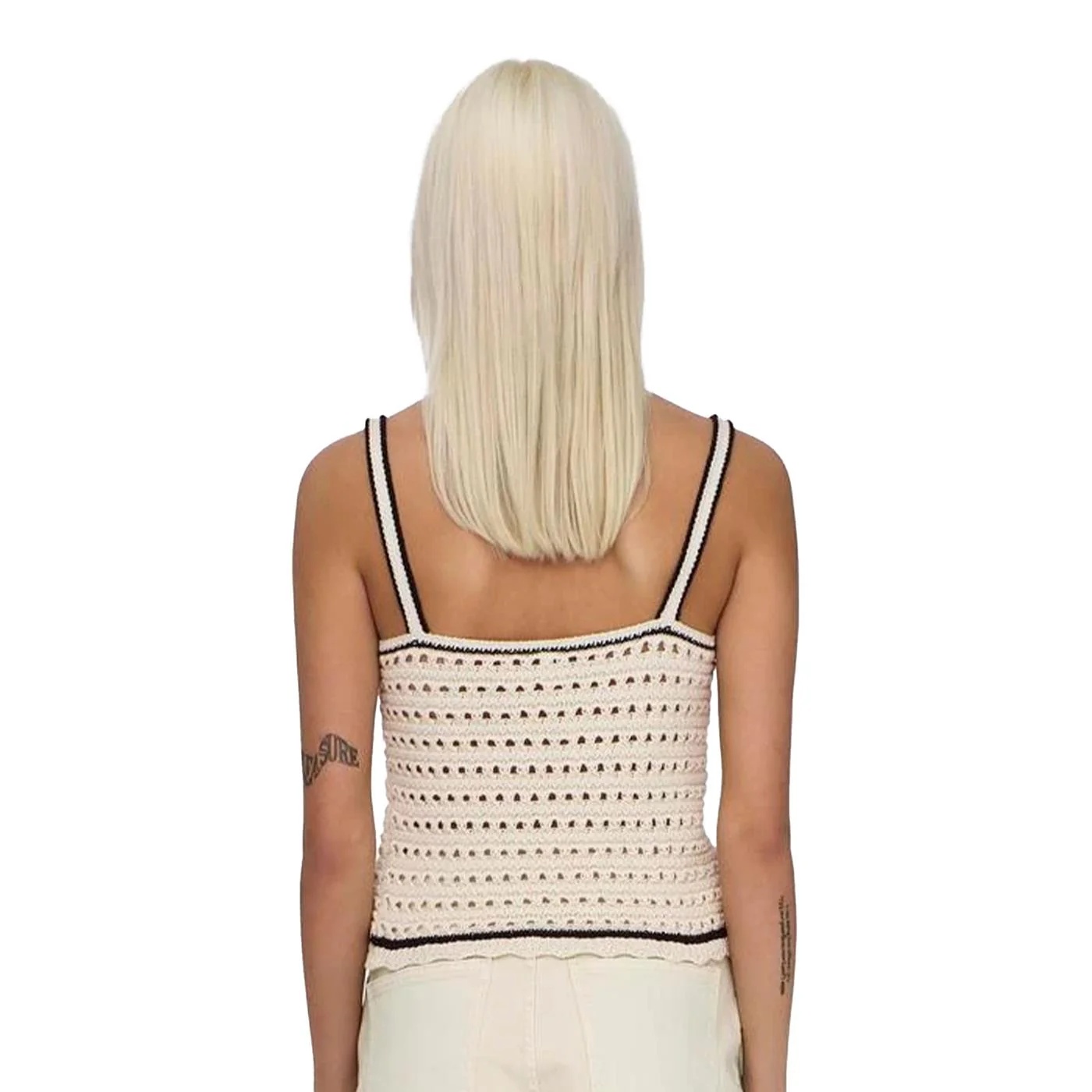 Only Minnie Life SL Sweetheart Top Knt Birch - Image 2