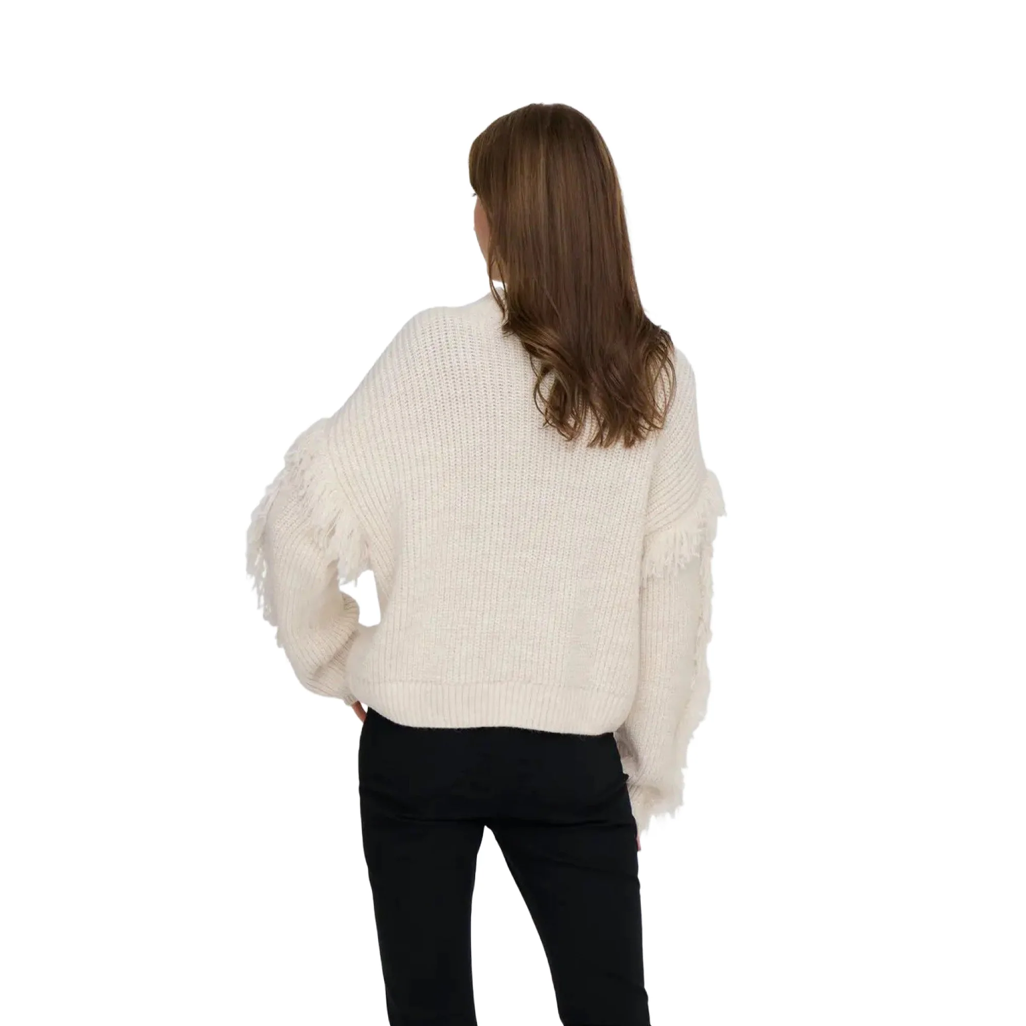 Only Molly LS Short Frill Knit Birch - Image 2
