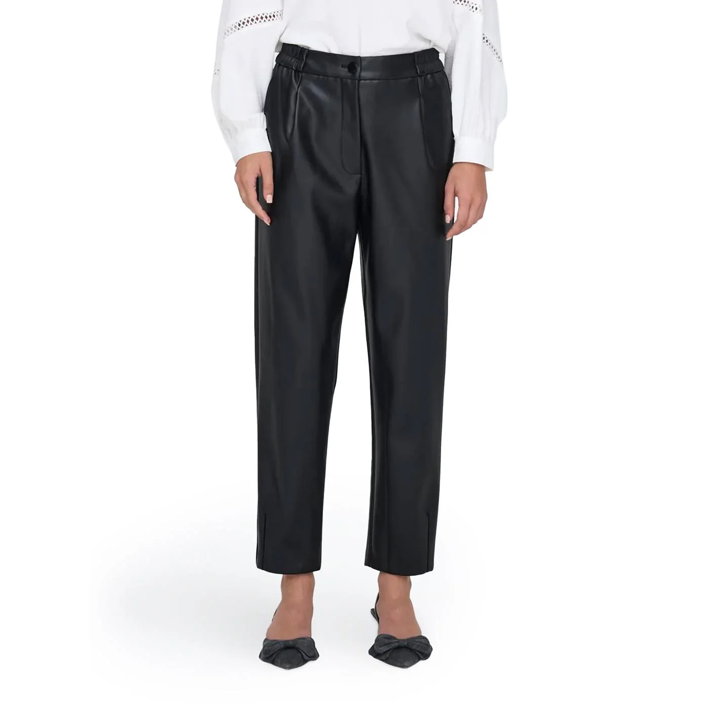 Only Mynte Faux Leather Pants Black