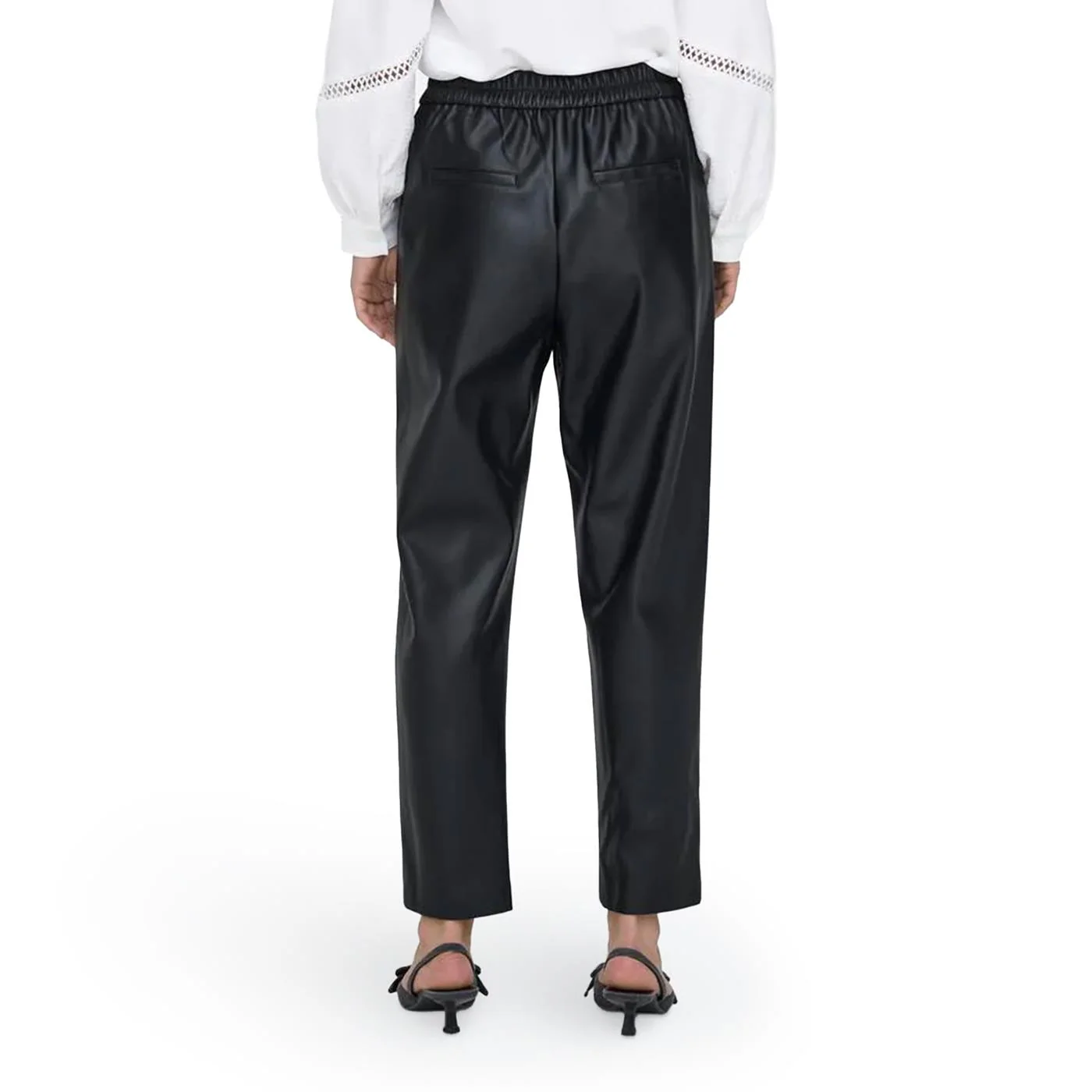 Only Mynte Faux Leather Pants Black - Image 2