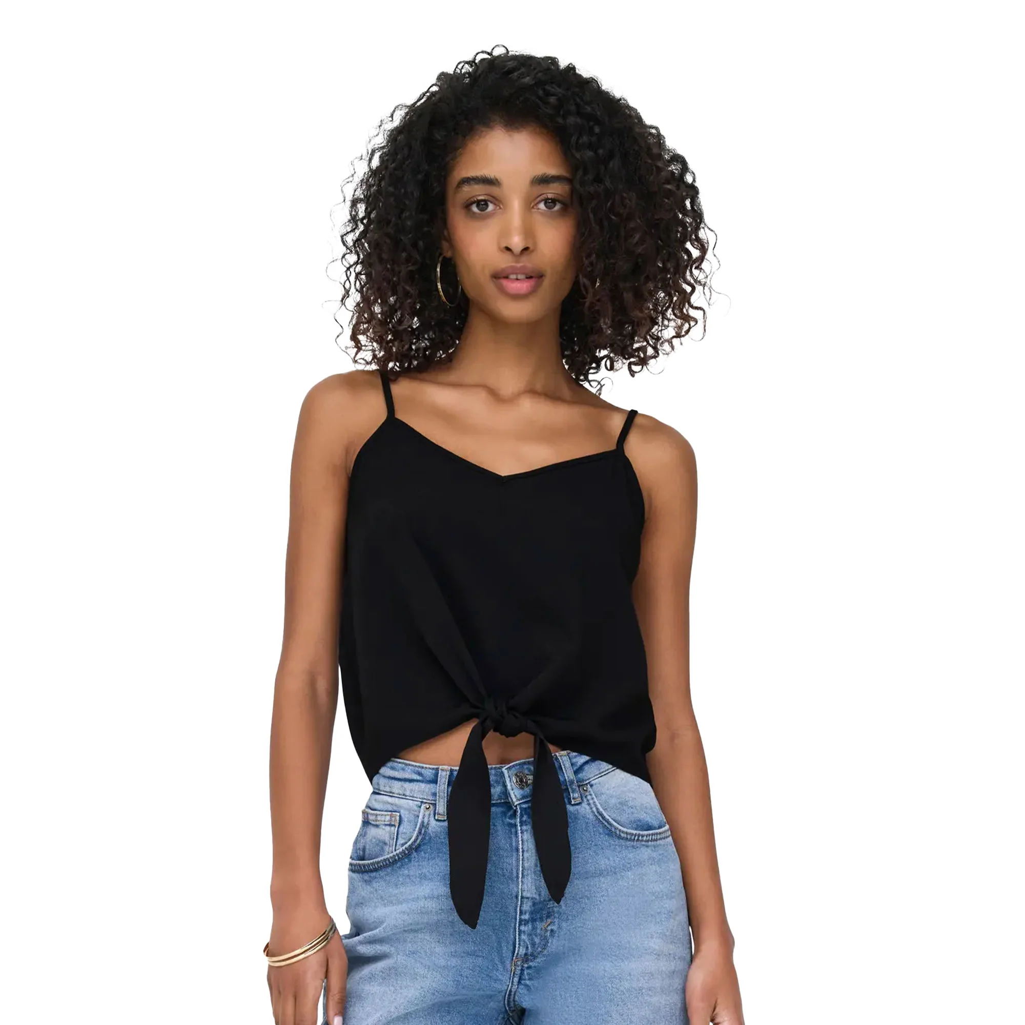 Only Nova Life Elite Knot Singlet Solid Black