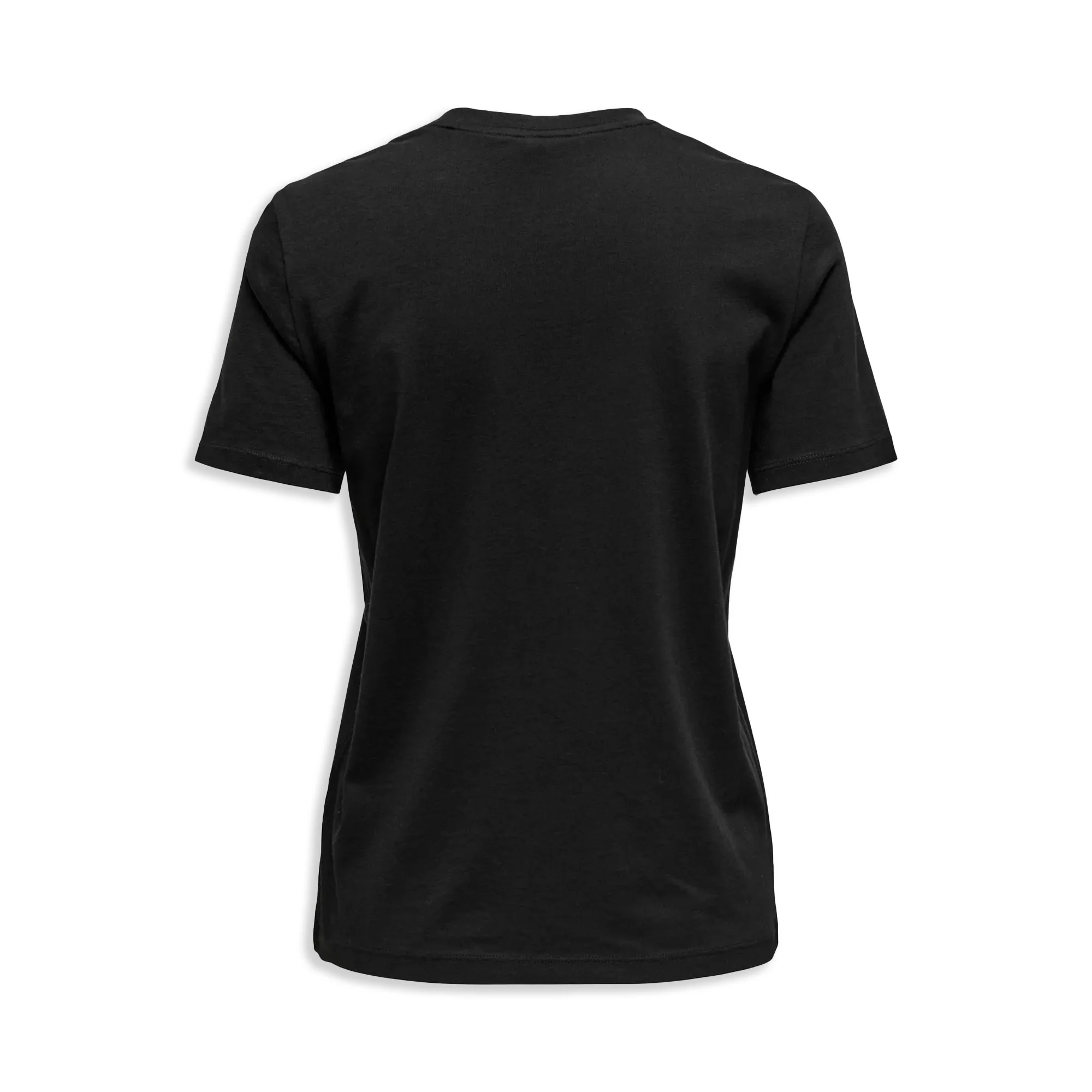 Only Olivia Life S/S Flower O-Neck Top Black - Image 2