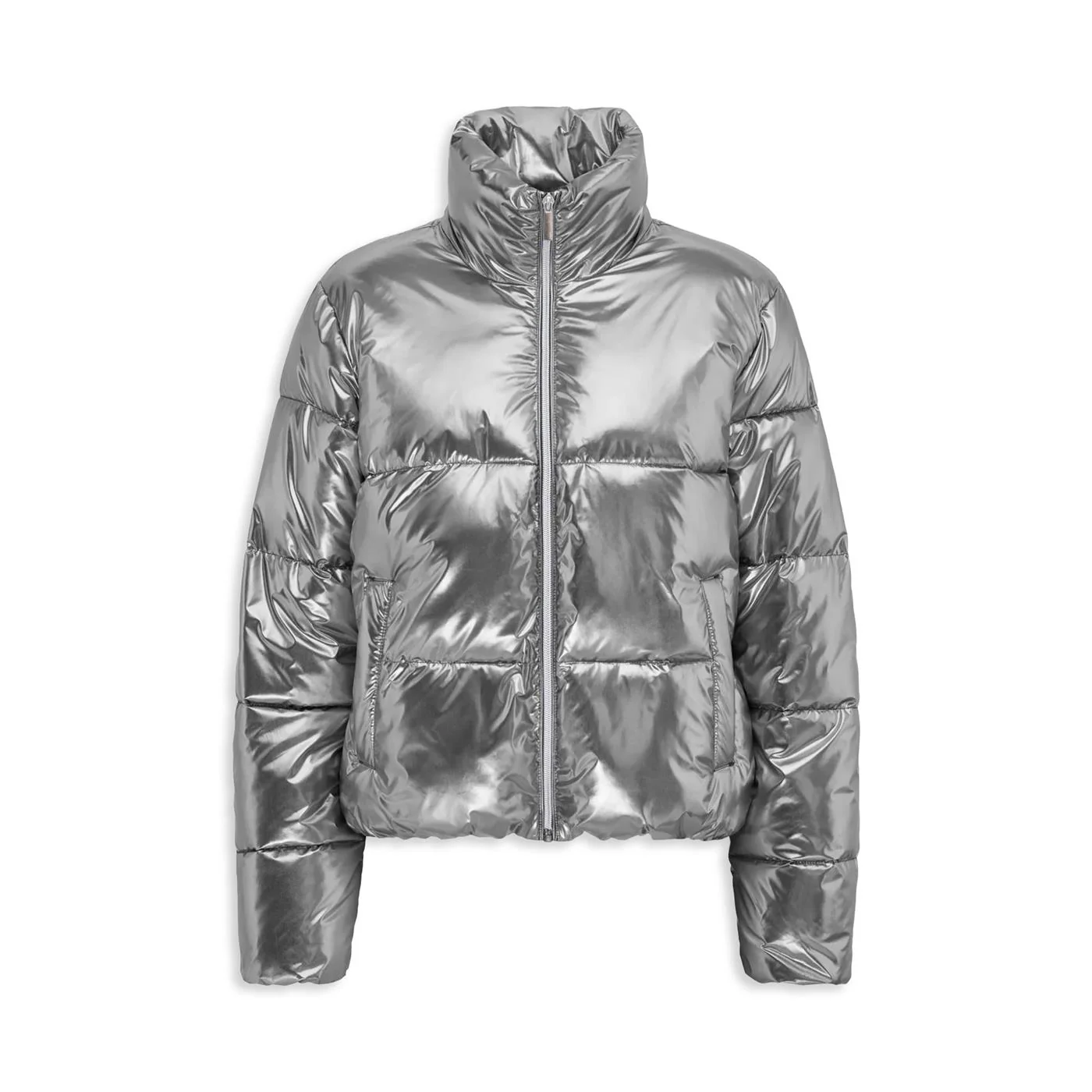 Only Pearl Dolly Puffer Jacket Silver