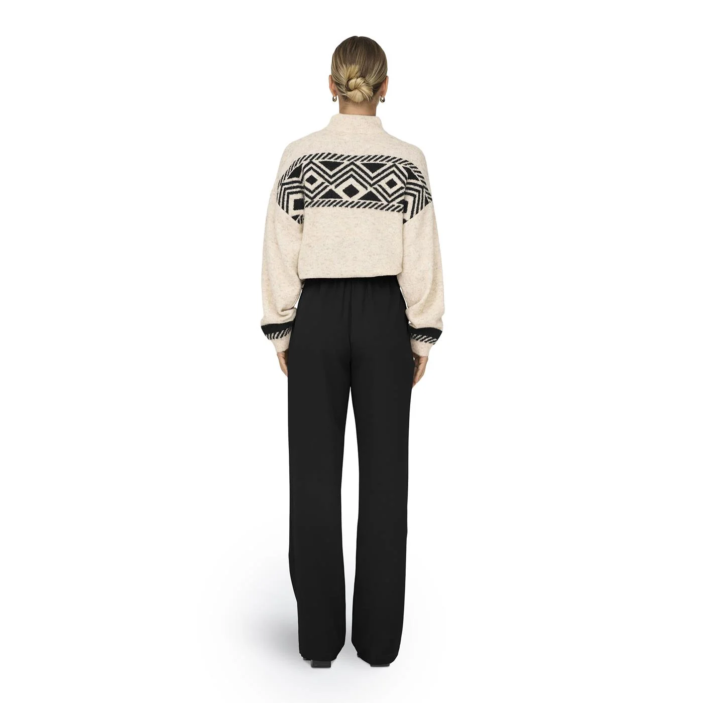 Only Rebecca HW Belt Wide Pant Black - Image 2