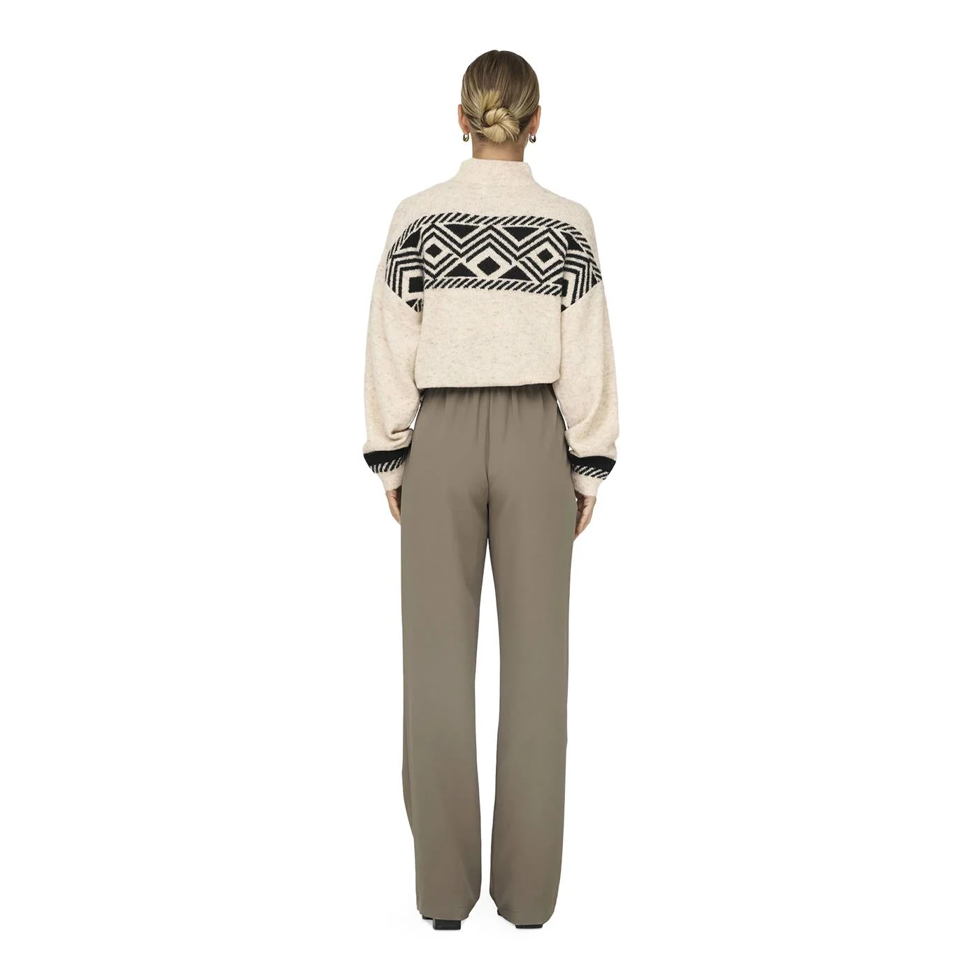 Only Rebecca HW Belt Wide Pant Fossil - Image 2