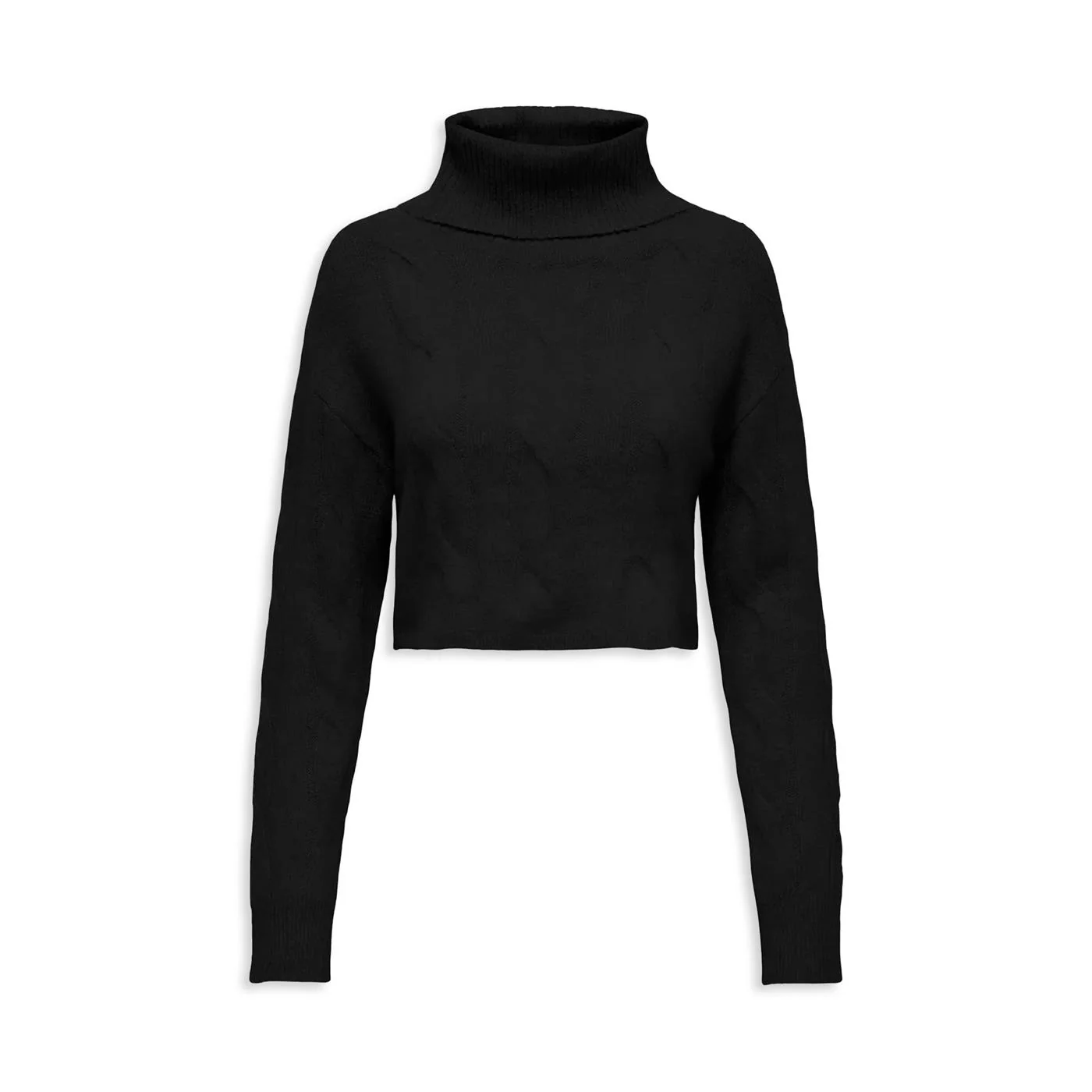 Only Rio Life LS Cable Roolneck Knit Black