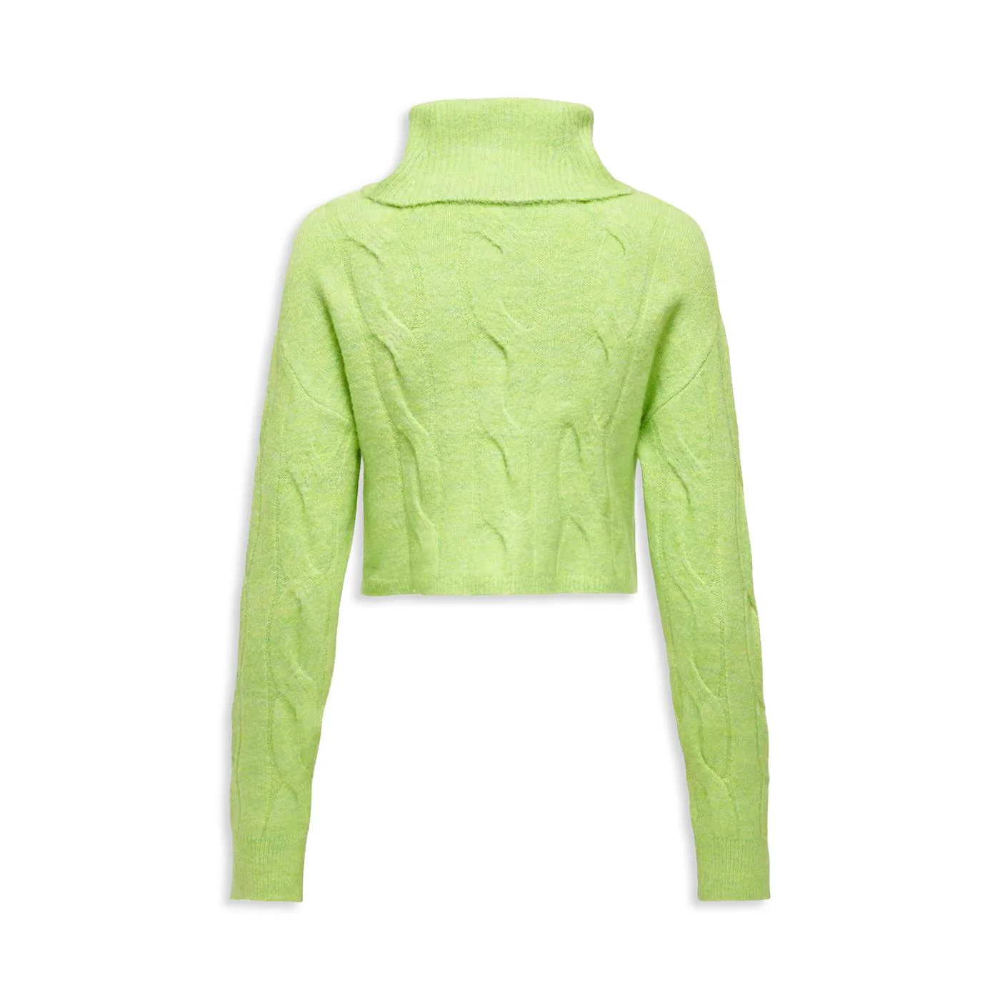 Only Rio Life LS Cable Roolneck Knit Celery Green - Image 2