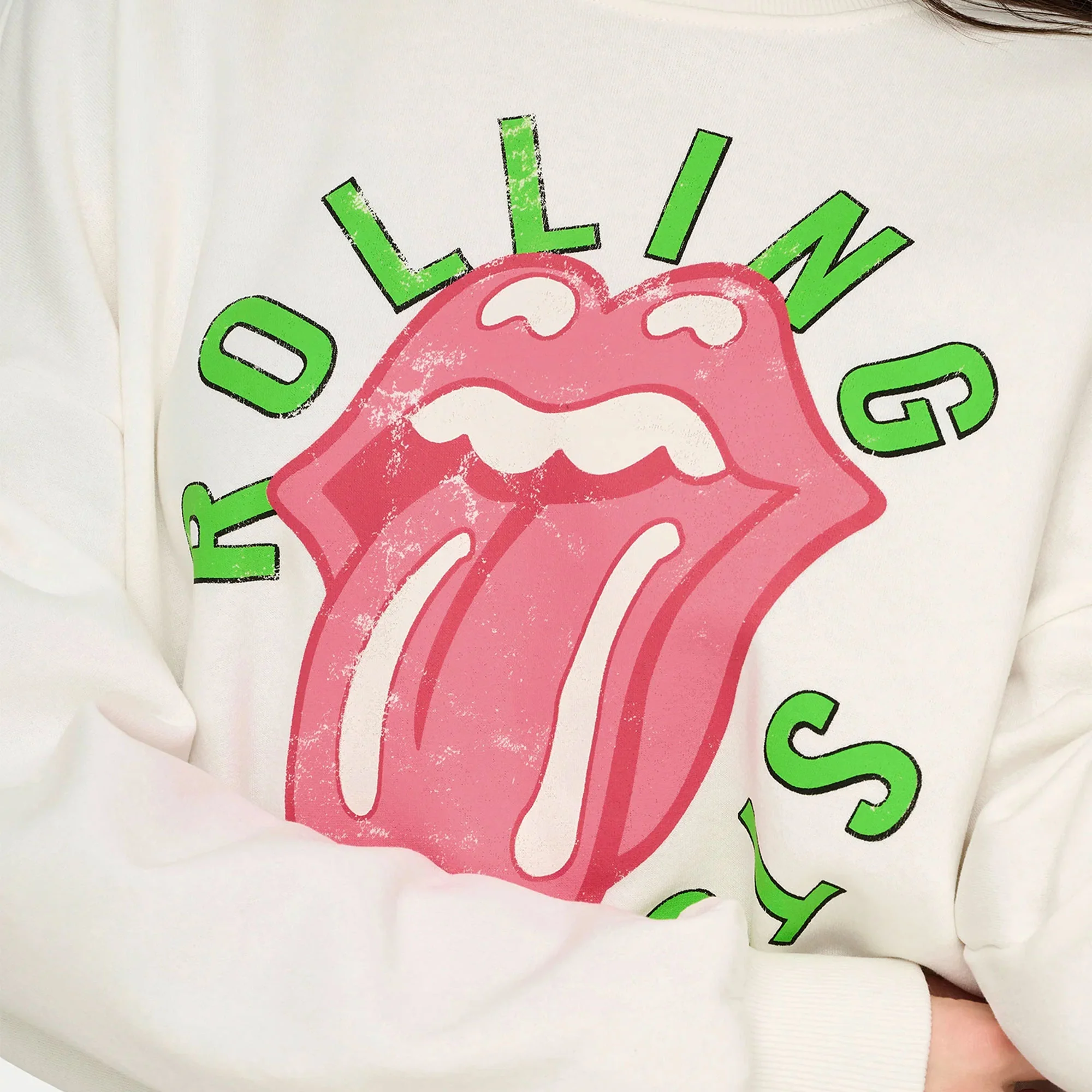 Only Rolling Stones L/S O-Neck Sweat Cloud Dancer - Image 3