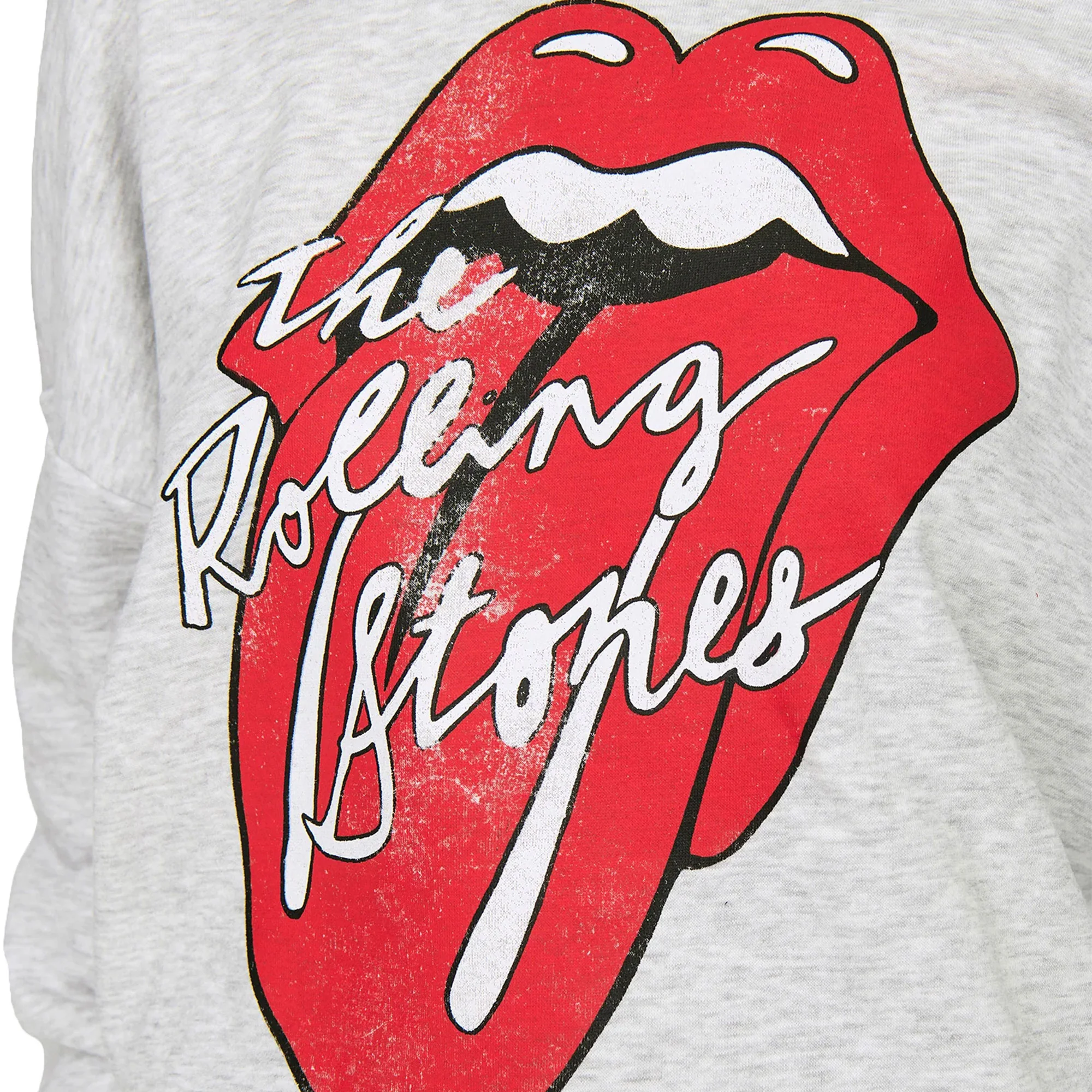 Only Rolling Stones L/S O-Neck Sweat Light Grey Melange - Image 3