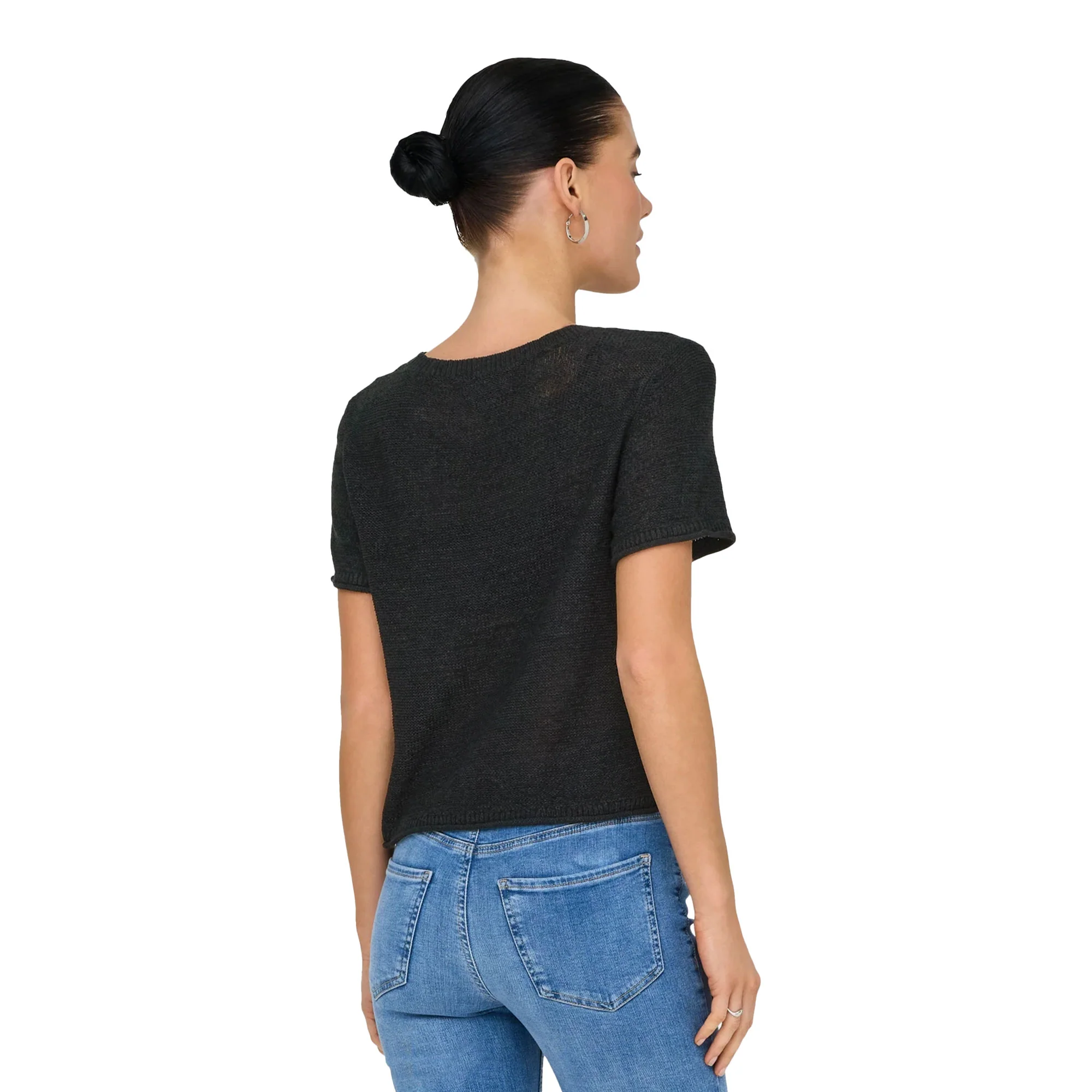 Only Sunny S/S Pullover Knit Black - Image 2
