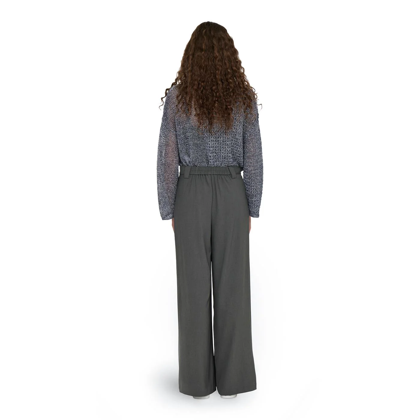 Only Svea MW Mel Wide Pant Dark Grey - Image 2