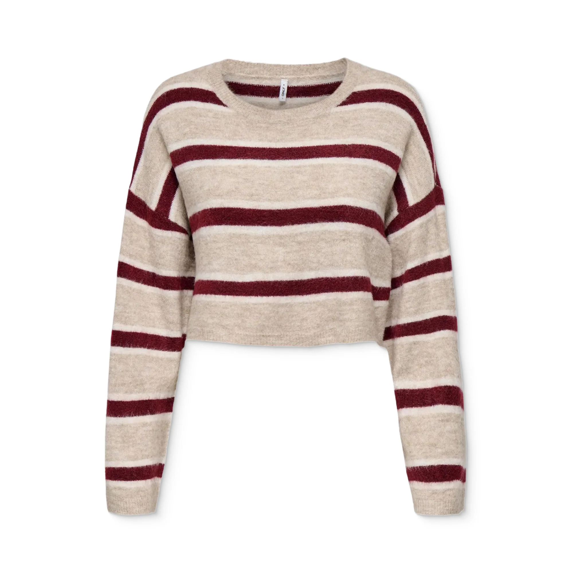 Only Talio LS Short O-Neck BF Knit Humus