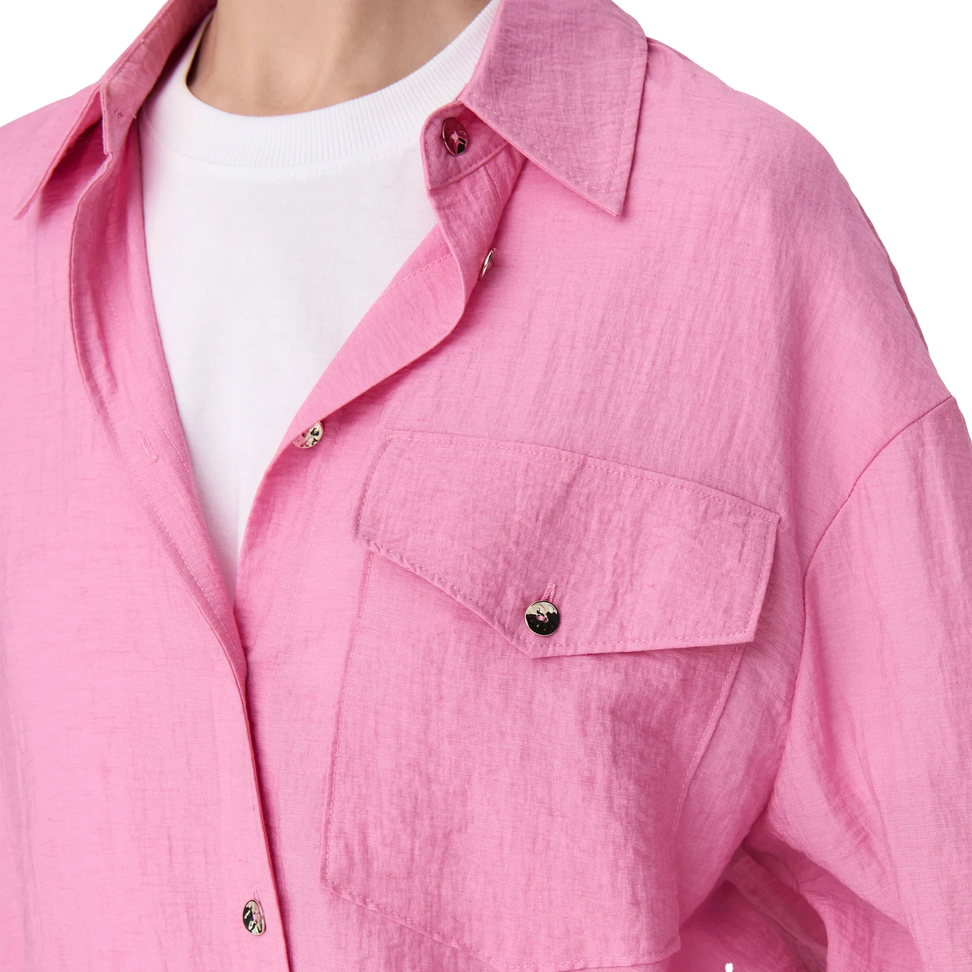 Only Tania Life LS Shirt Fuchsia Pink - Image 3