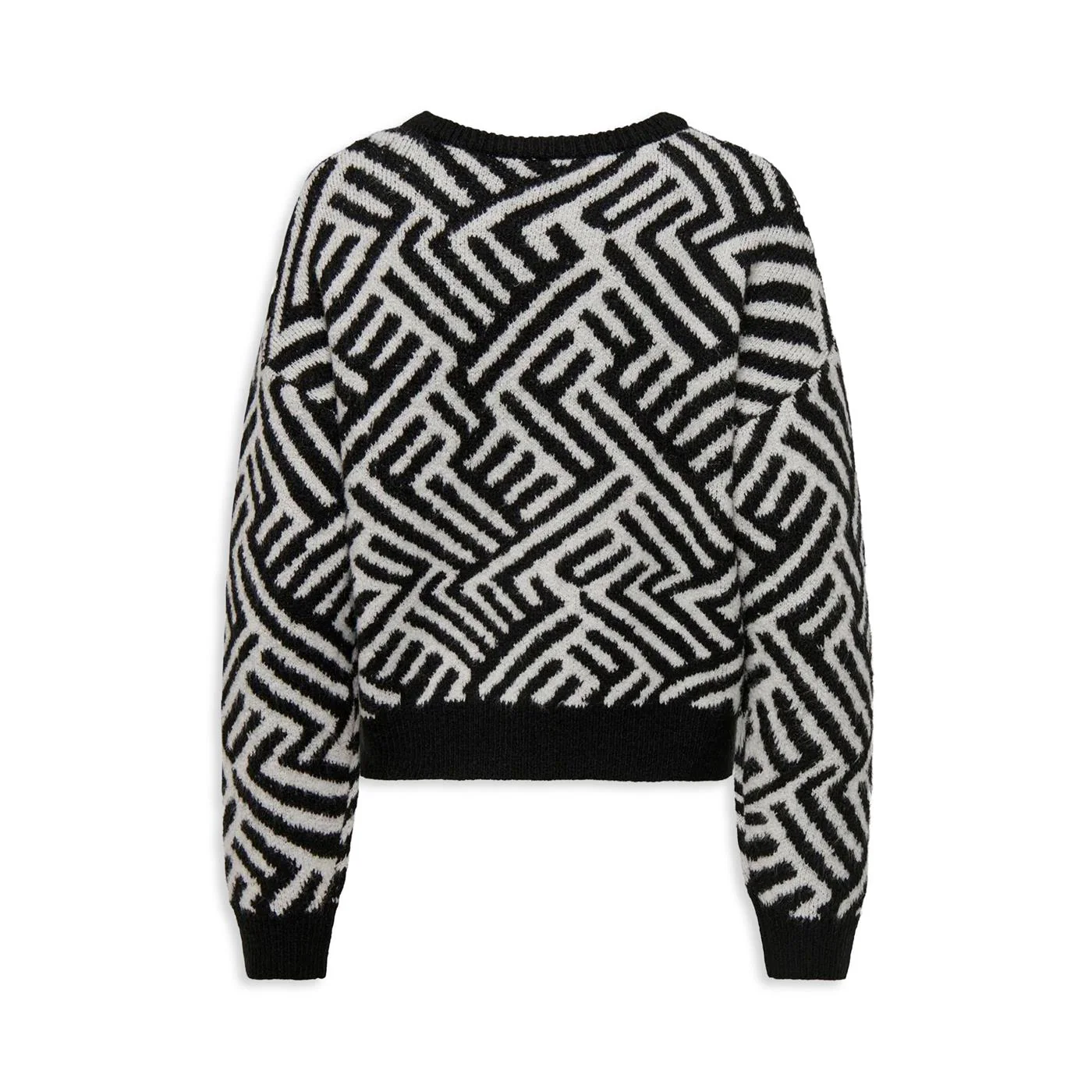 Only Tara Life LS JQ O-Neck Knit Black - Image 2