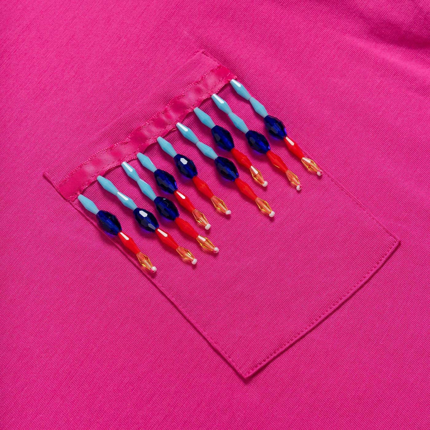 Only Tribe Life S/S Pocket Top Raspberry Rose - Image 2