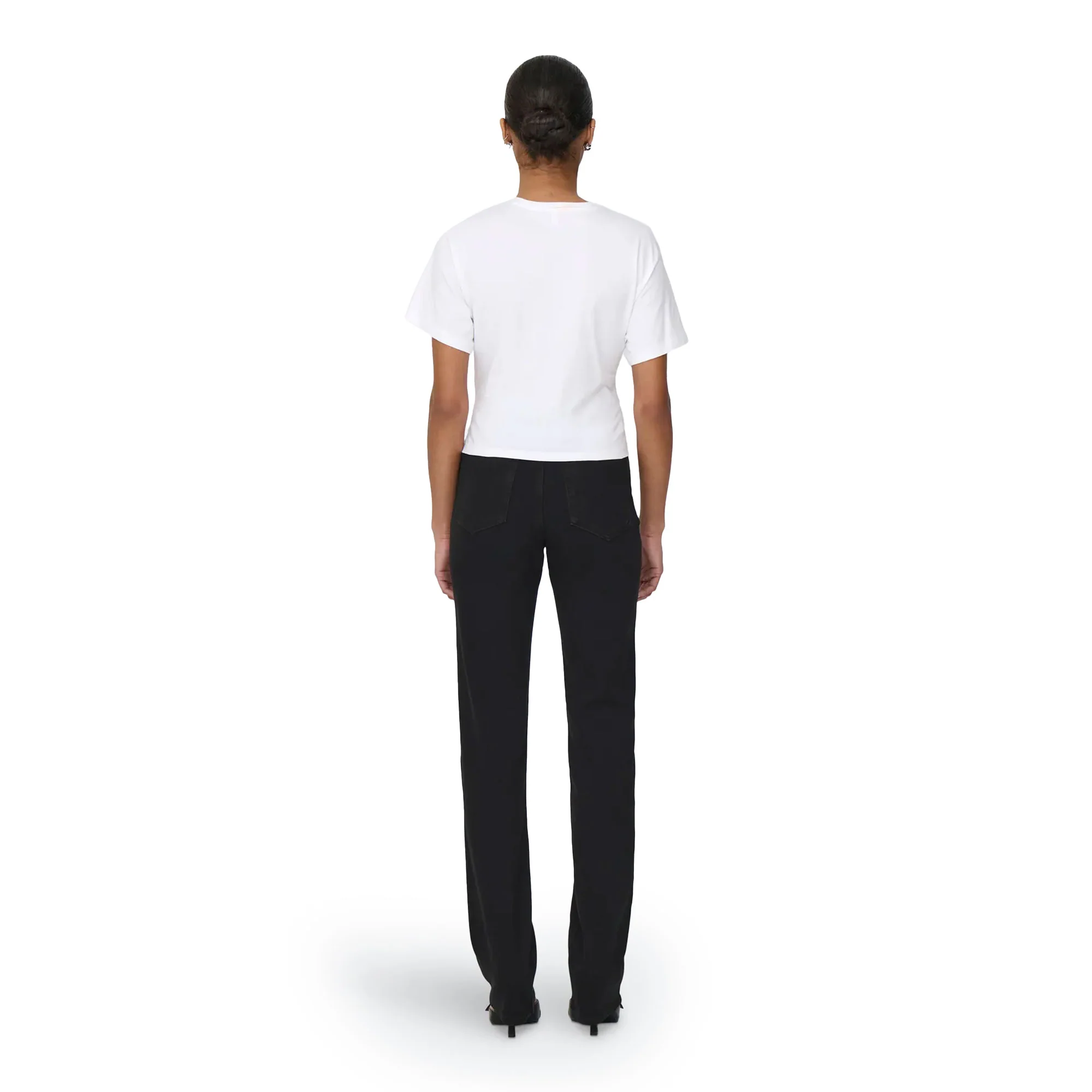 Only Will Life S/S Tie Top Bright White - Image 2